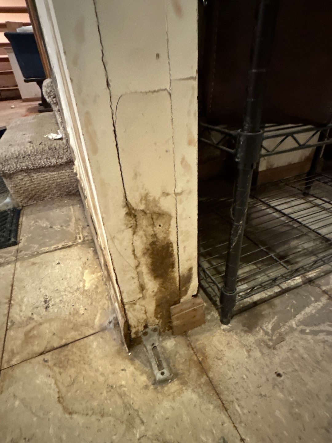 Water pipe break behind a wall by Chicagoland Water Medics