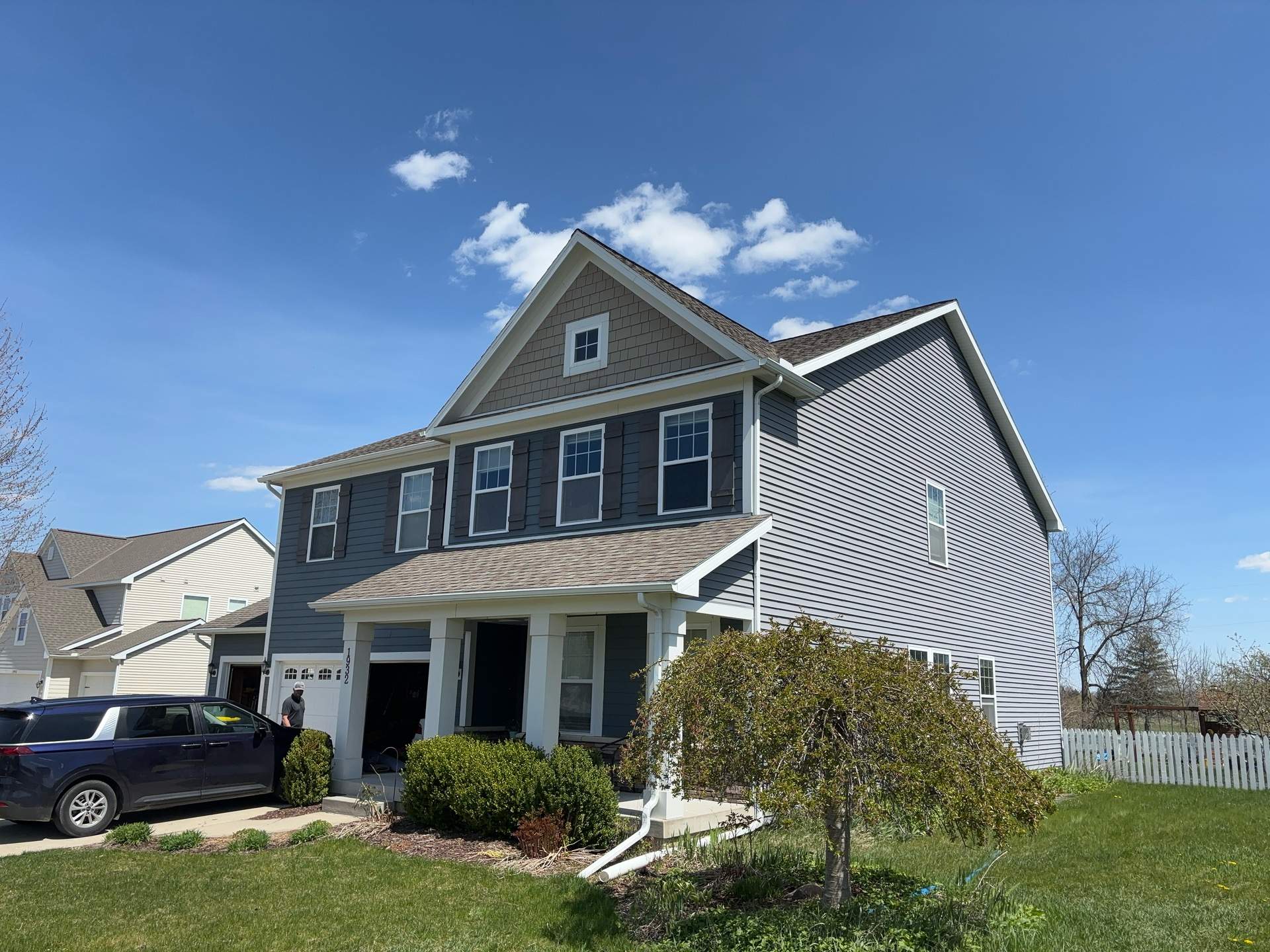 Hail Damaged - Replaced with GAF HDZ WeatheredWood by Acme Exteriors