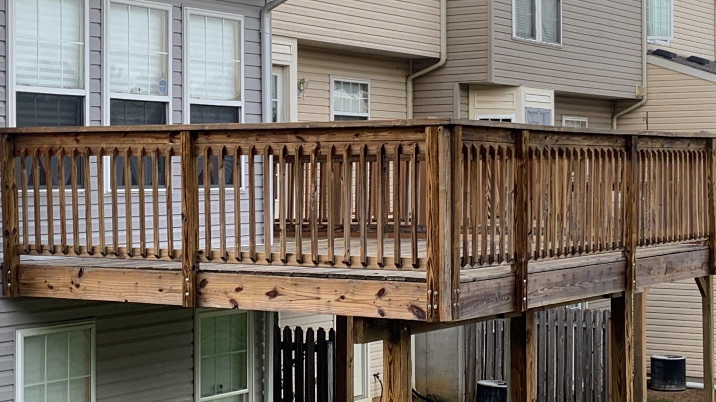 Deck Refinishing using Powerwasher by A1 NERDY HOMES LLC
