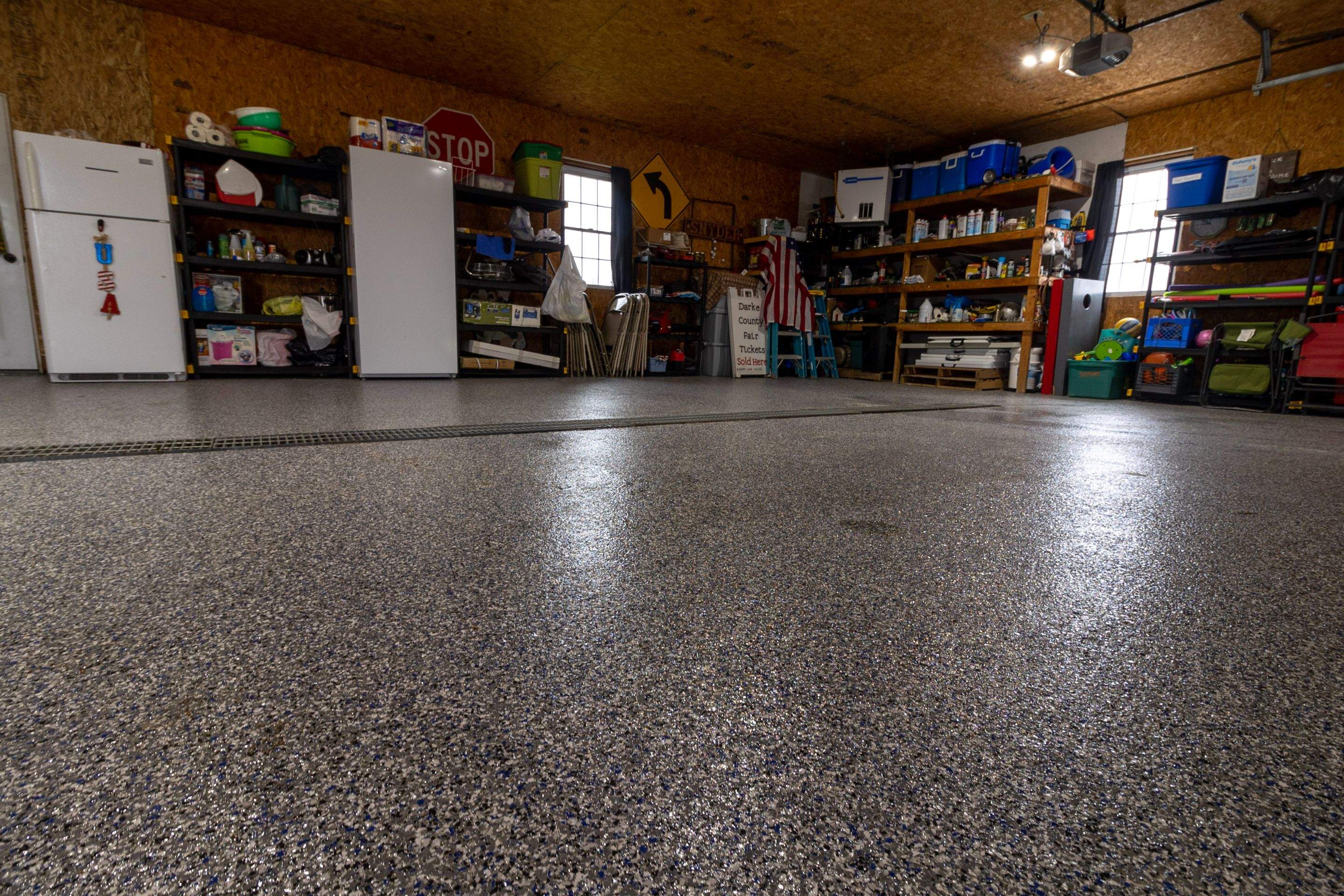Garage Floor using Galaxy Blue by Your1DayFloor.com