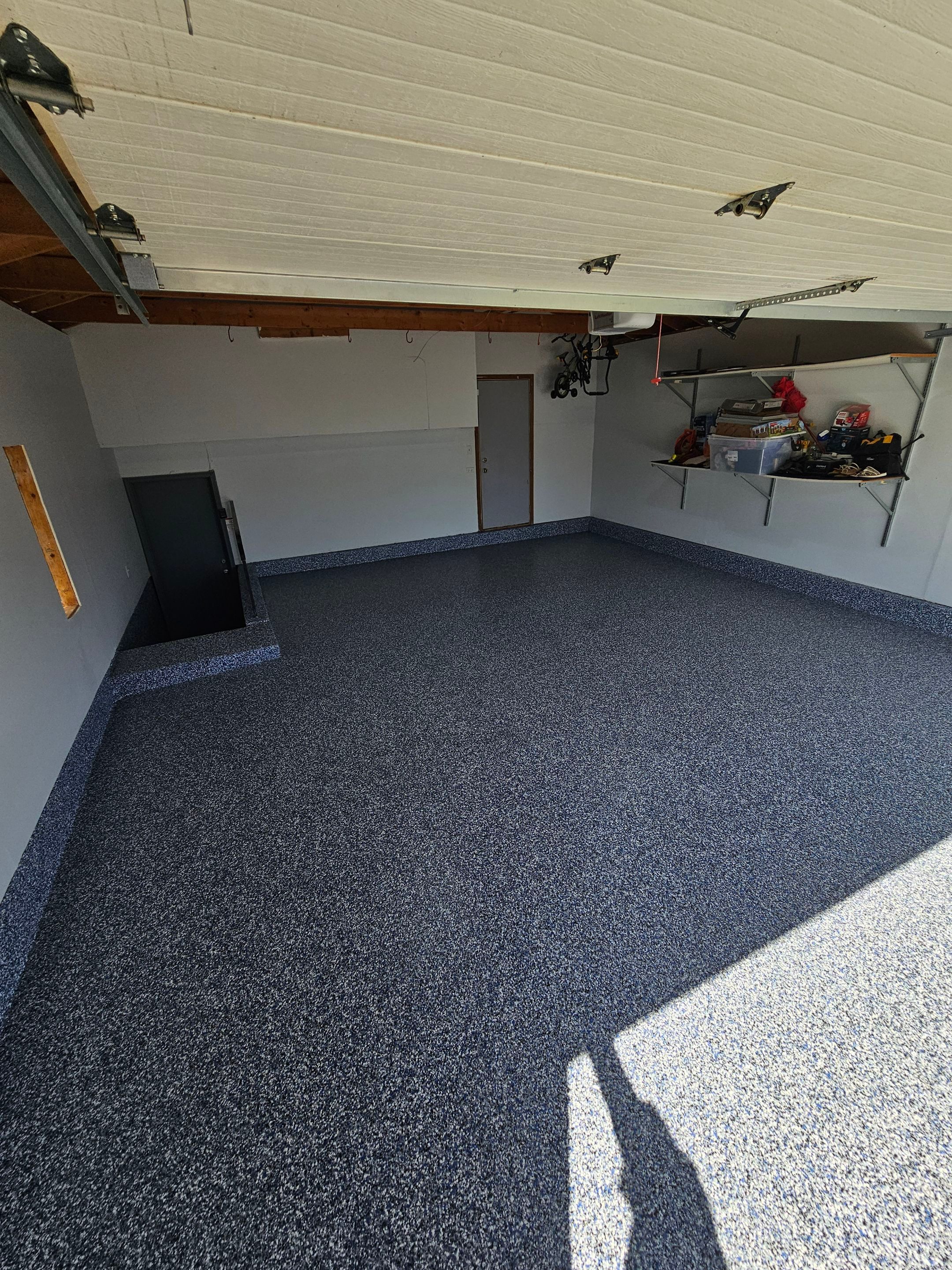 Orbit Flake Garage Floor  by Level 10 Coatings