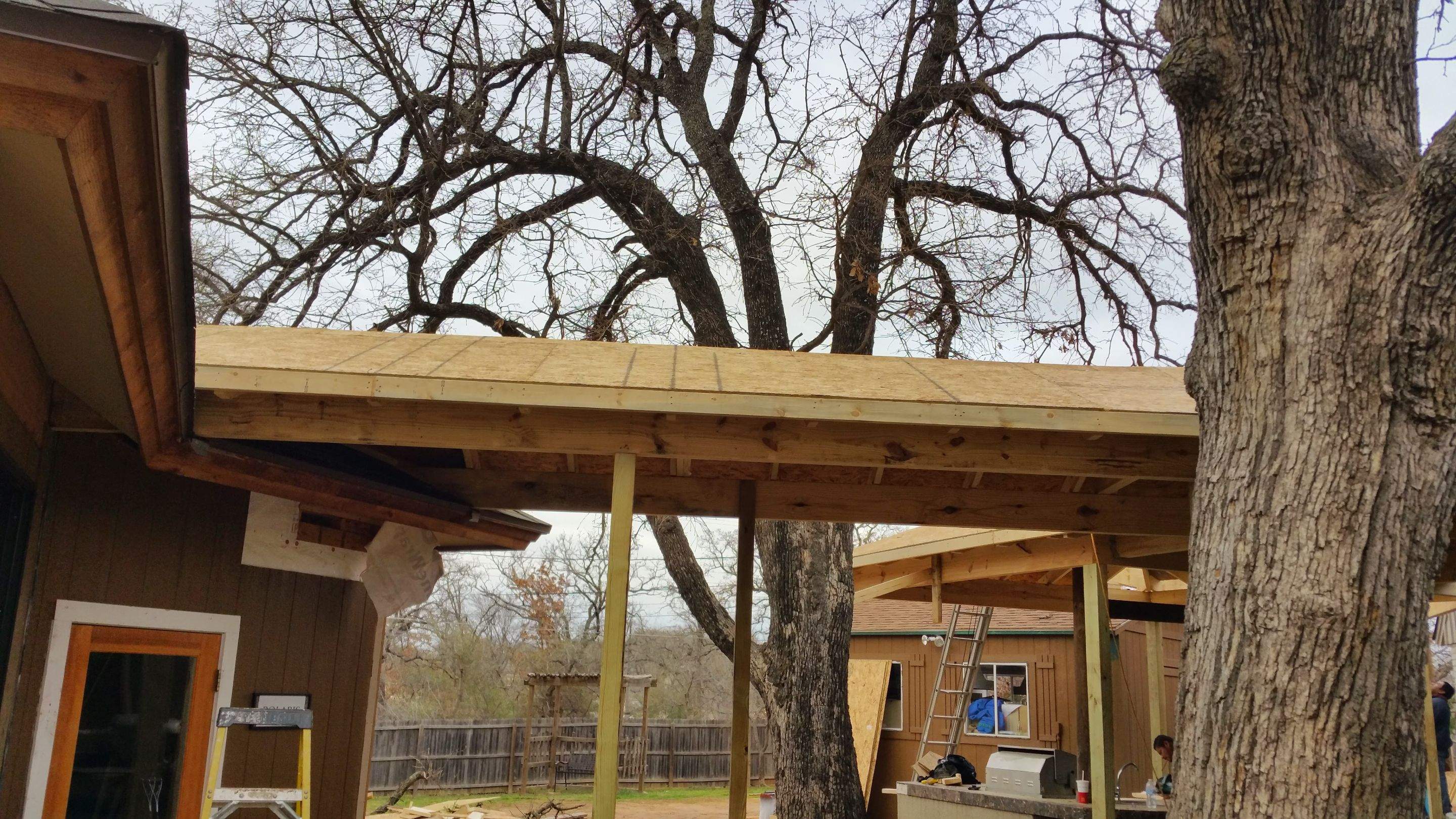 Covered Walkway Patio for a Private School by First United Roofing & Construction
