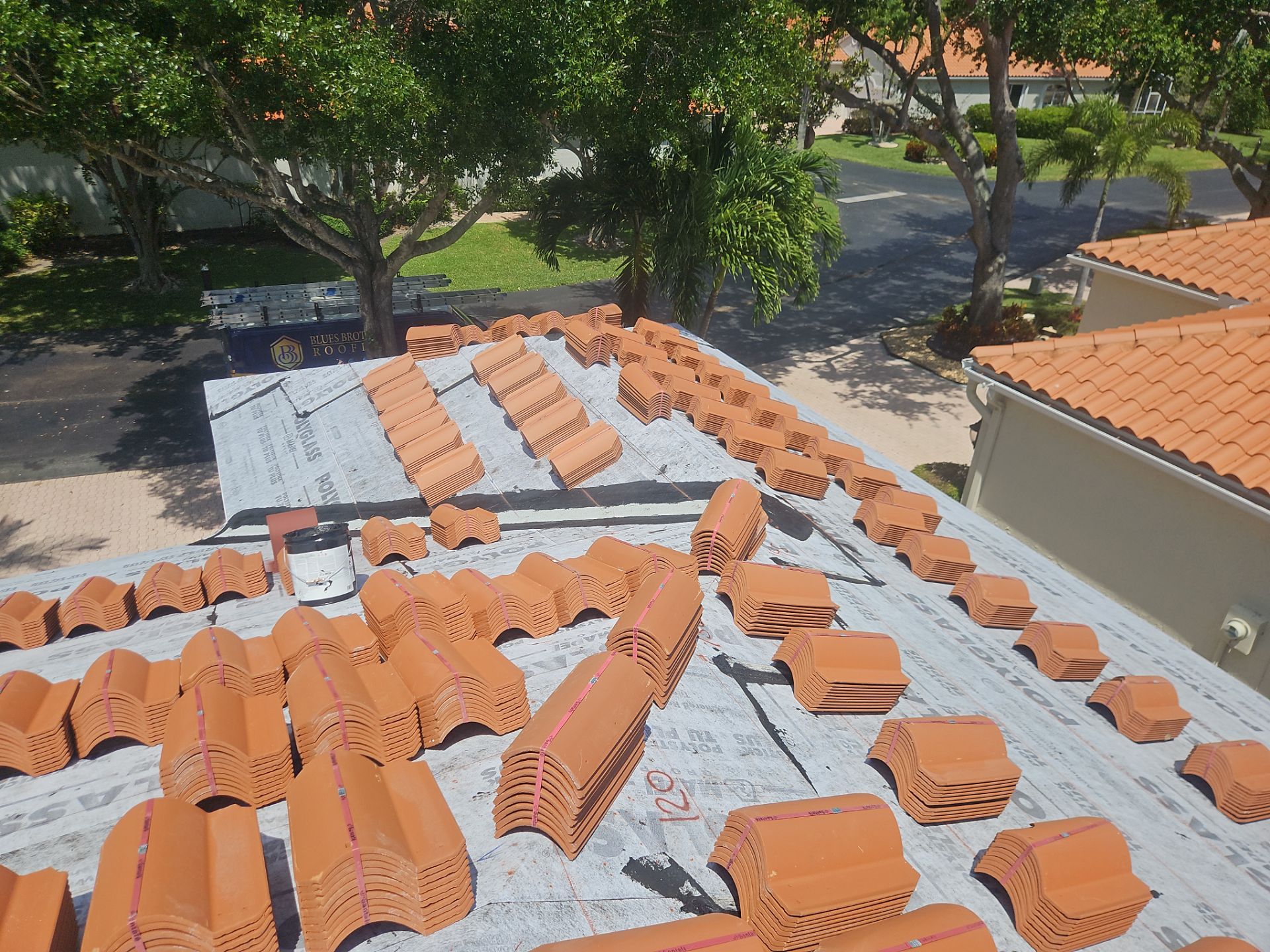 Residential Roofing Installation using Santa Fe by BLUES BROTHERS ROOFING