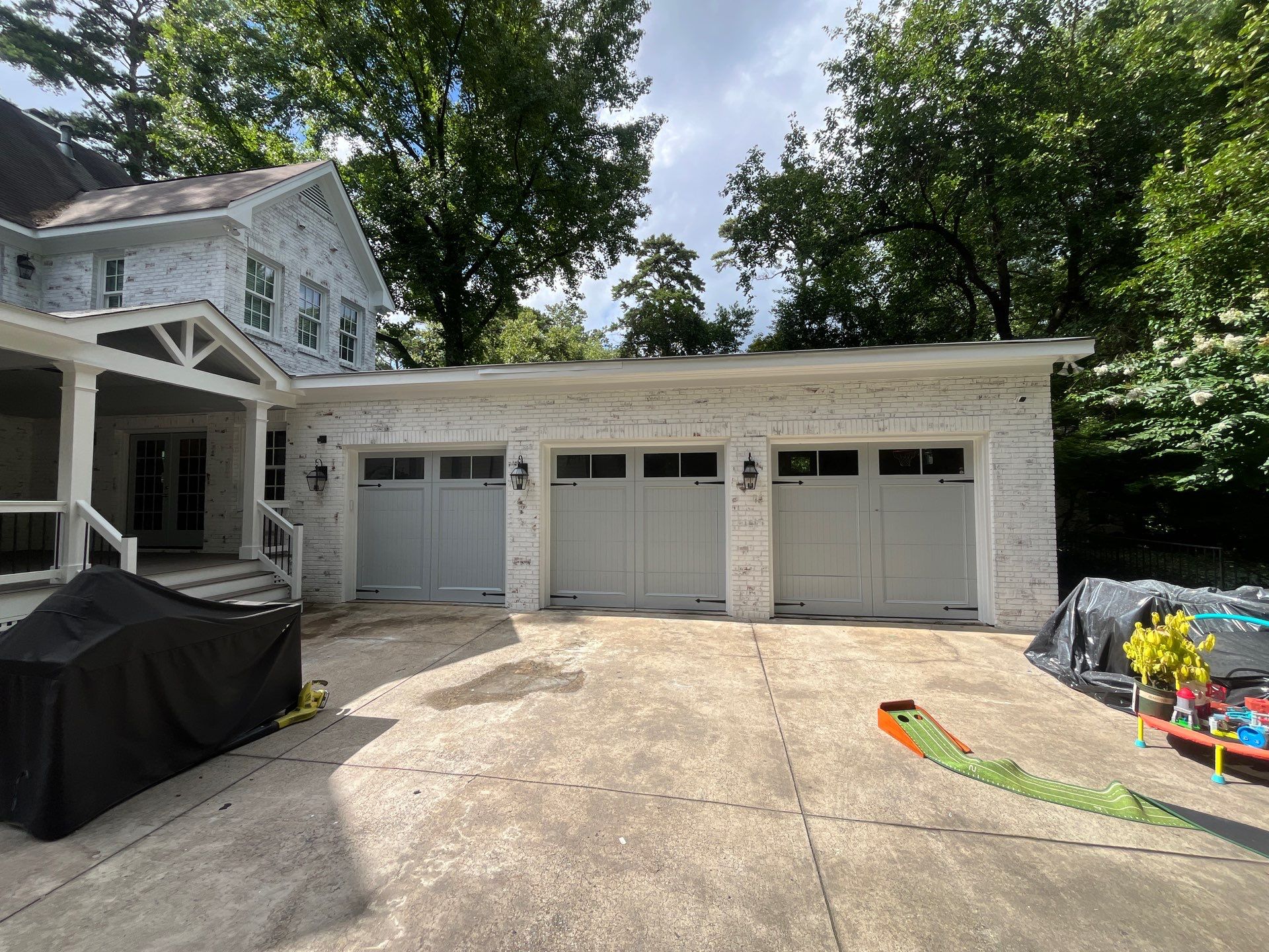Atlanta, GA Brick Limewash, Rotted Wood Replacement, and Gutter Install by Nelson Exteriors