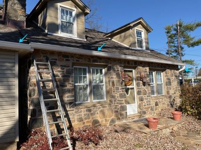 Gutter Installation using 6" Gutters & 3/4 " Downspouts
