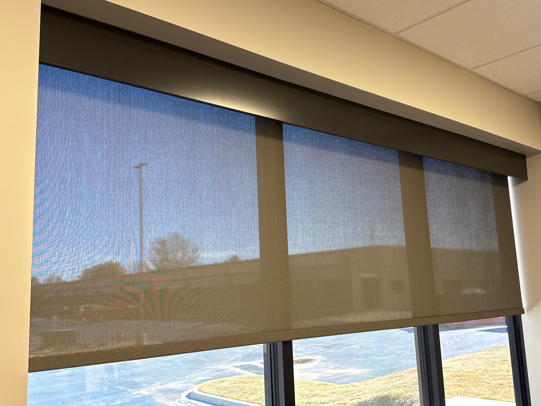 Commercial Roller Shades Project in Huntsville by Blinds and Borders