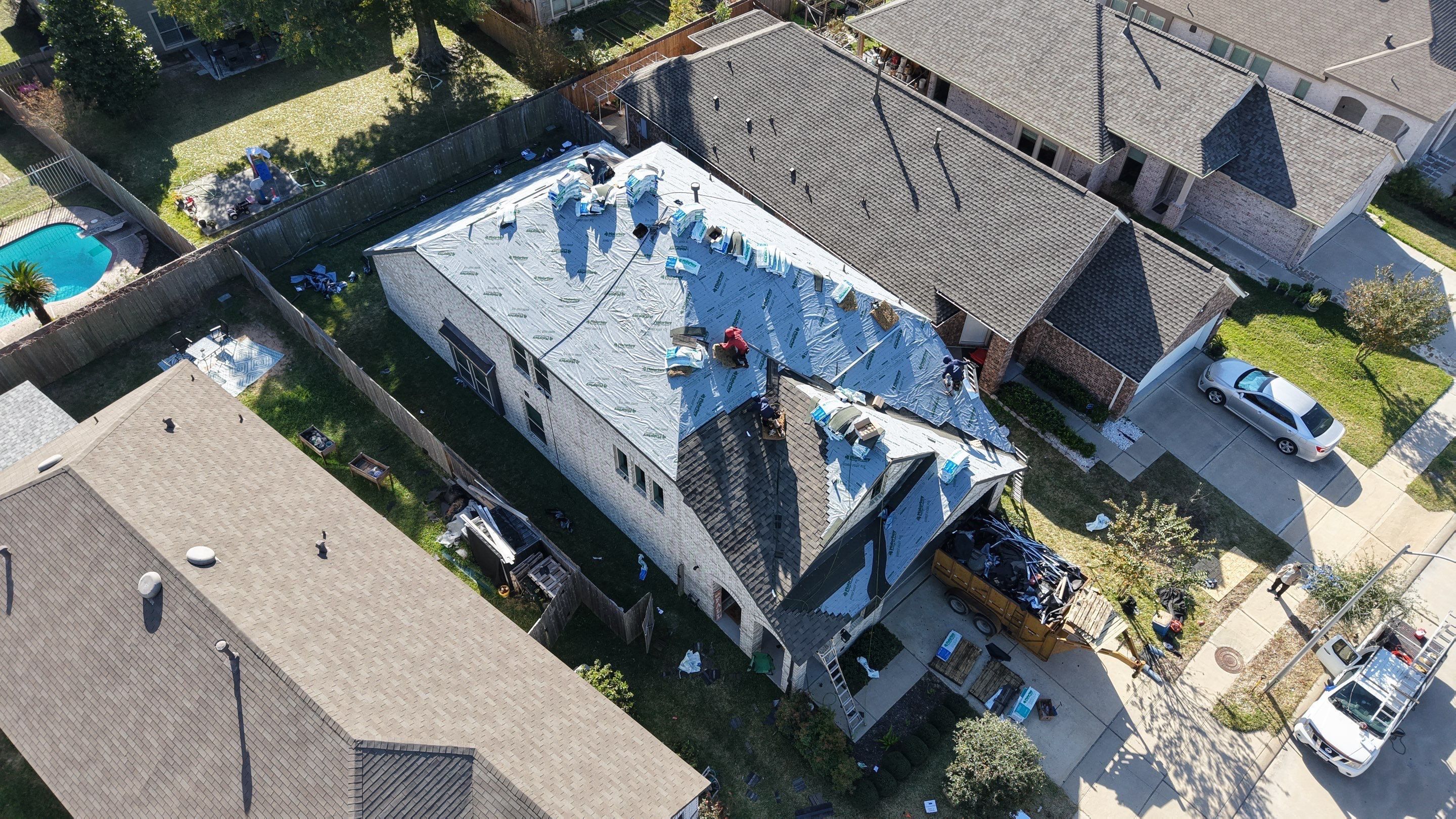 Roof Replacement Project in Houston by Roofing Technologies Unlimited
