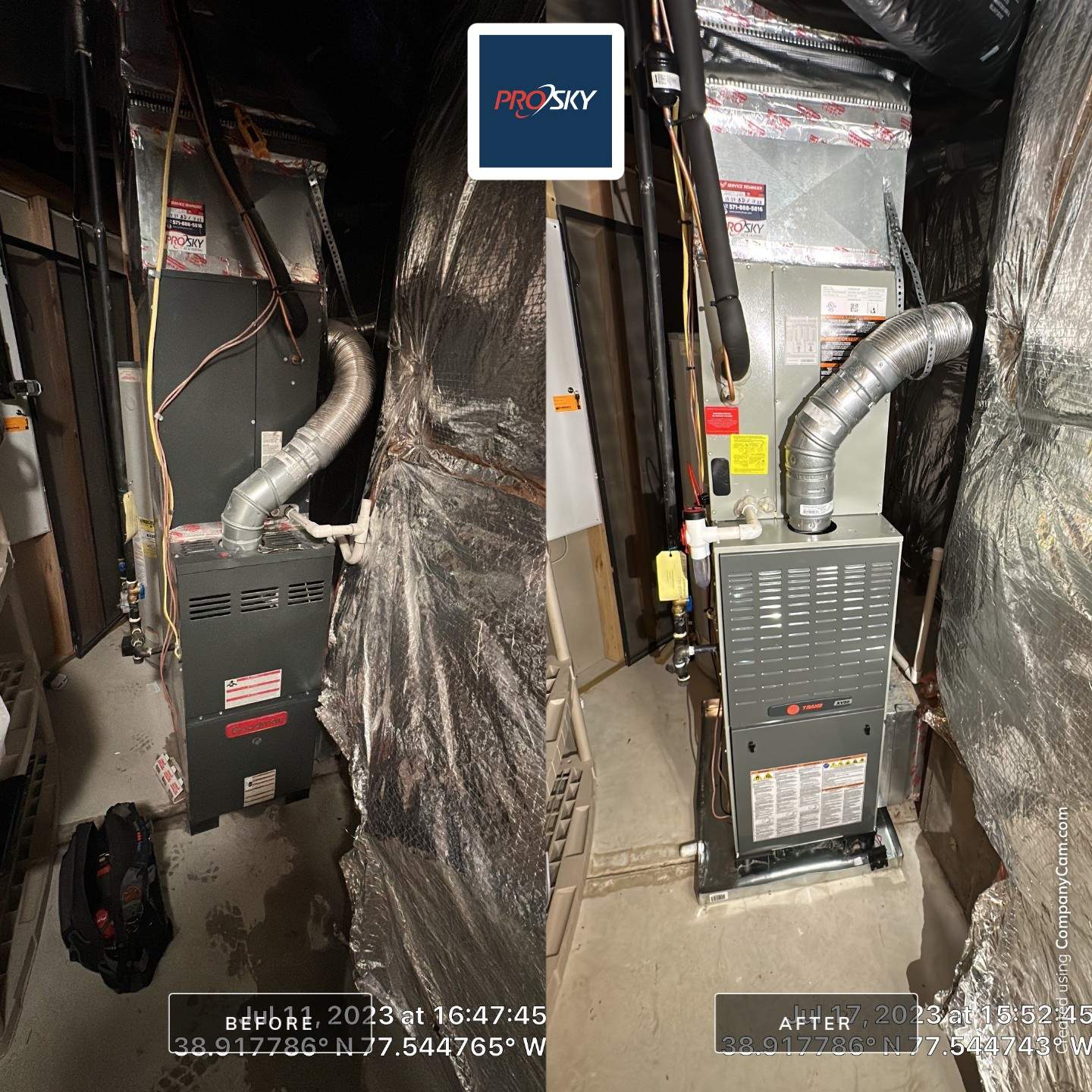 Central Air Conditioning Installation using Trane by Pro Sky Services