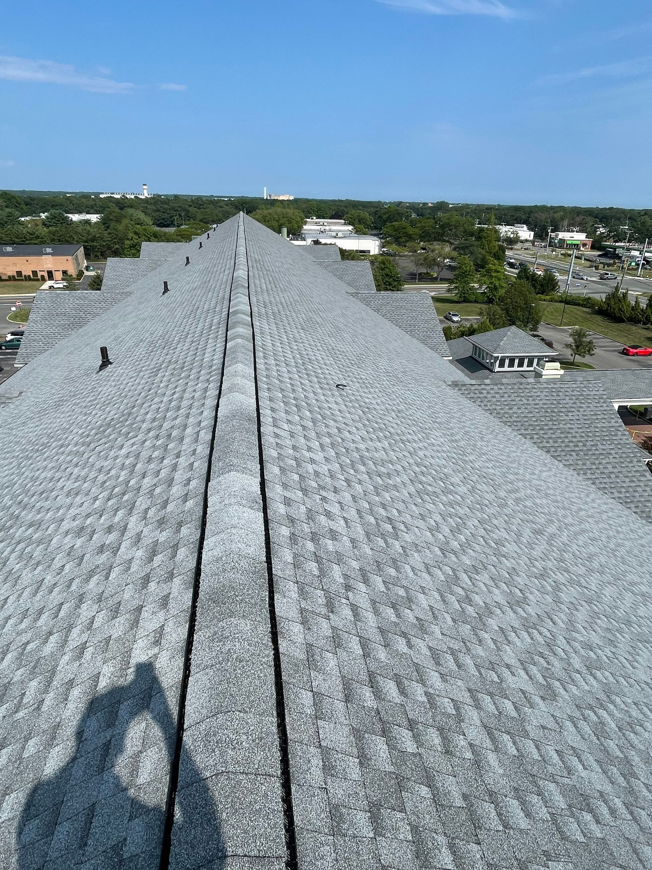 Commercial Roofing Installation using GAF Timberline / New Gutters and Downspouts by All Site Roofing