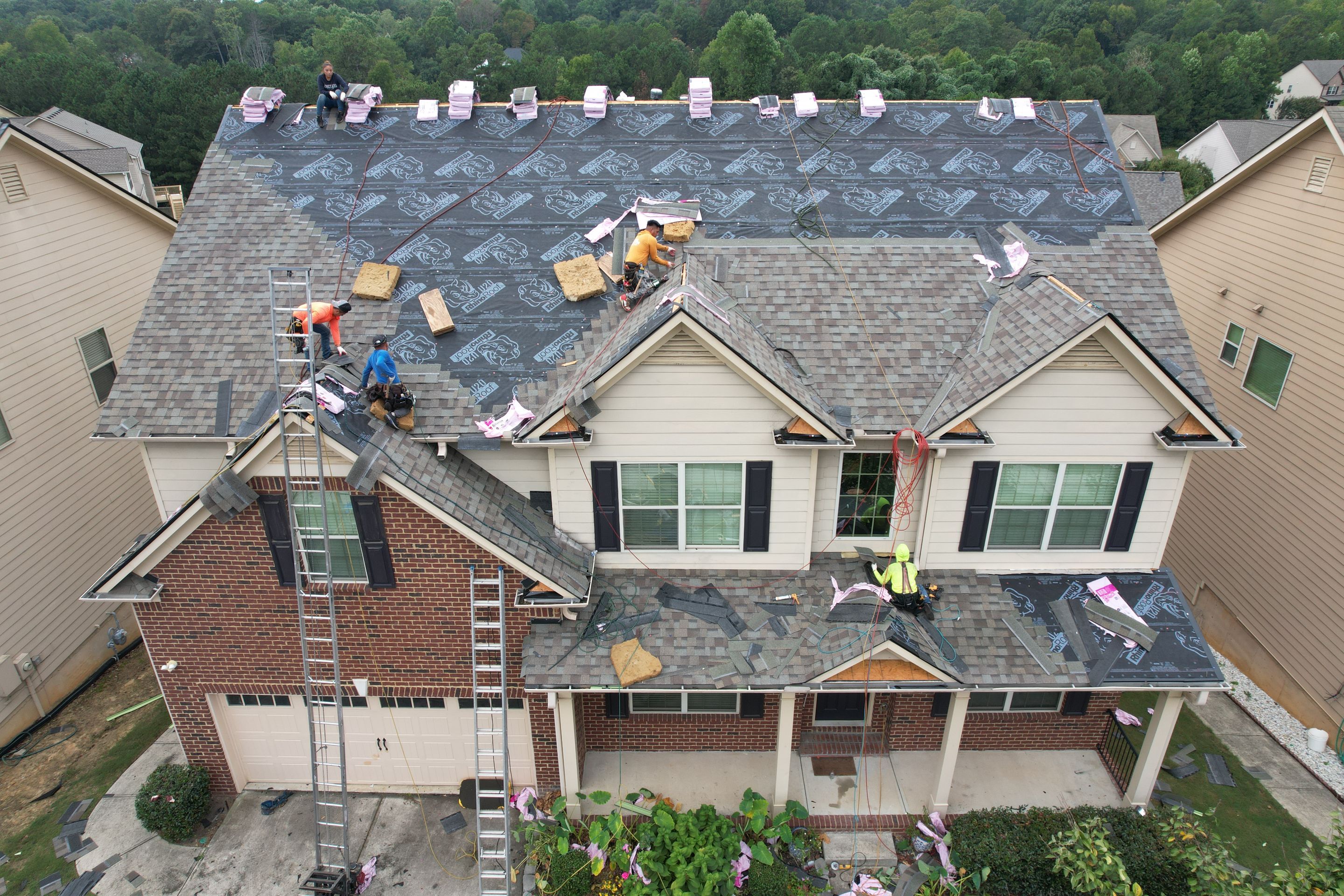 Residential Roofing Installation using Owens Corning by Inspector Roofing and Restoration