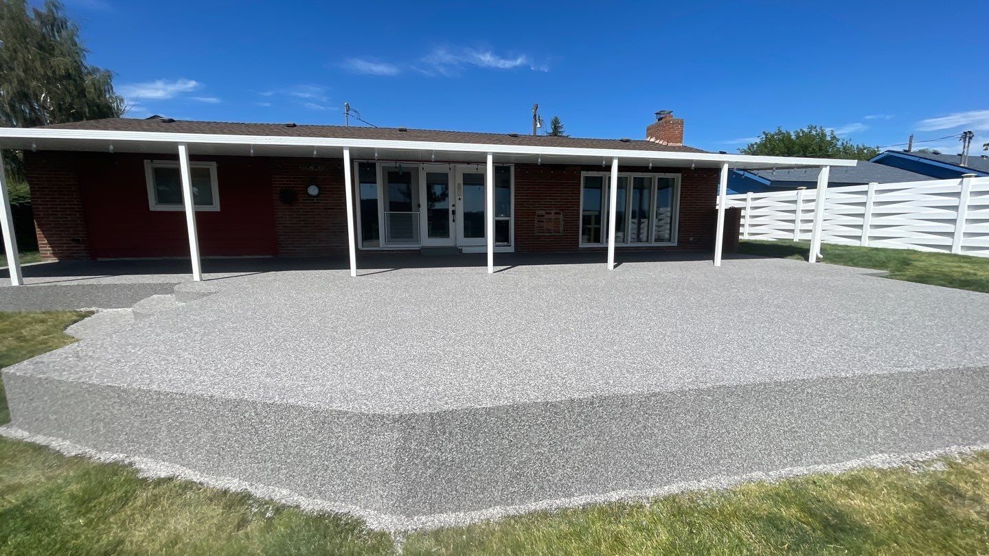 Patio Transformation using Echo 1/4" Chip by Croc Coatings, LLC