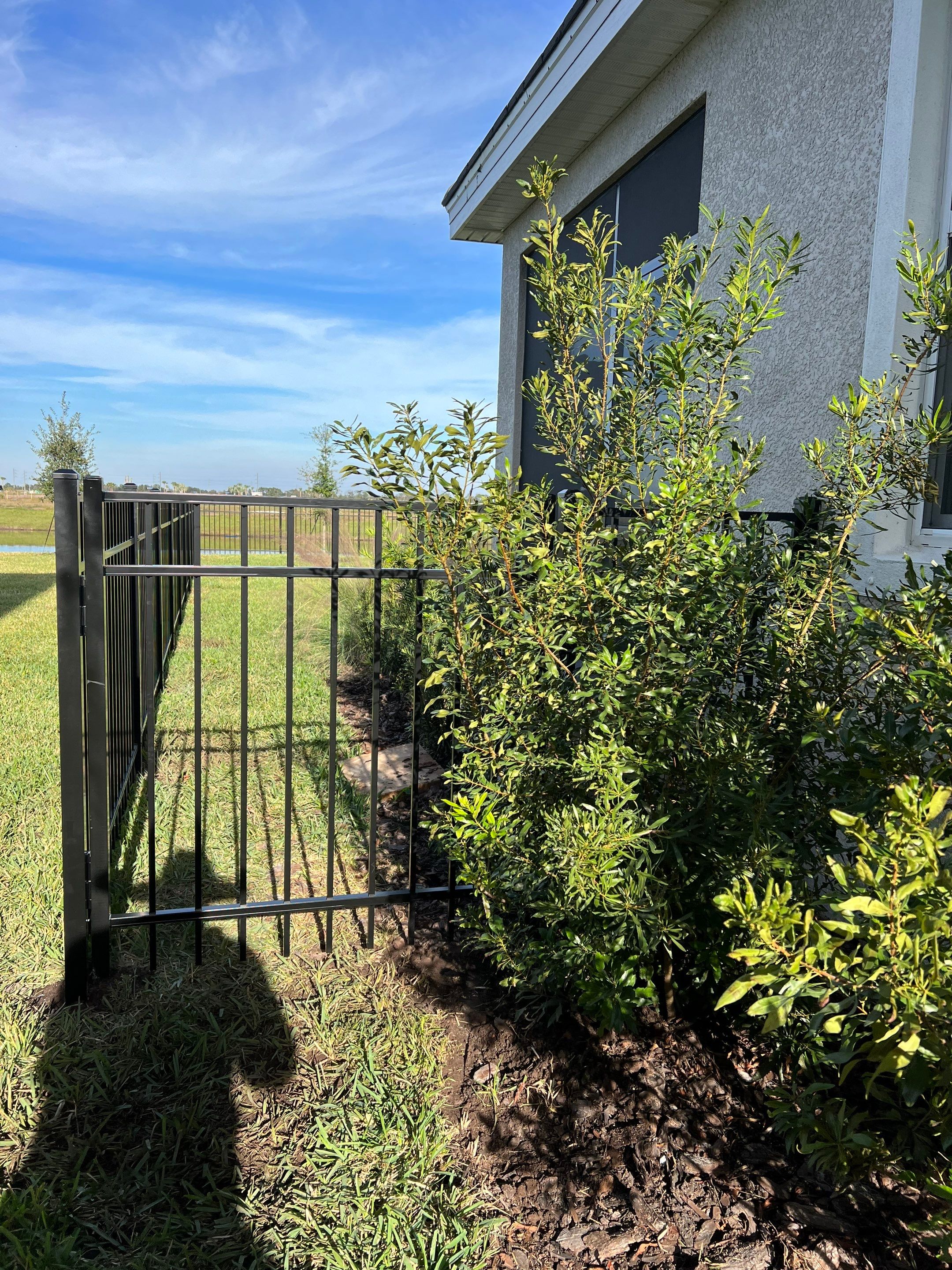 Aluminum Fence Installation using Black 3 Rail Aluminum Fence by Asap fence and gates, LLC