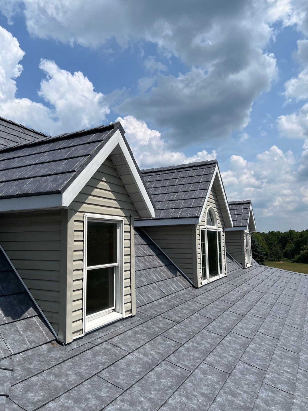 Residential Roofing Installation using ProVia Ironstone Slate Metal Roofing by RoofX 