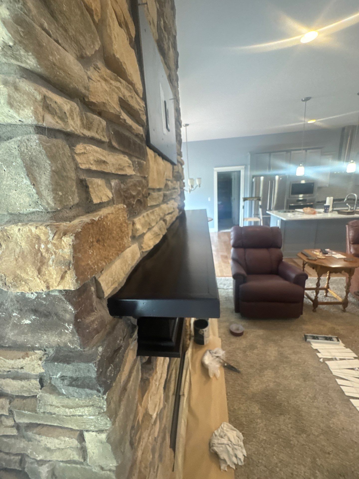 Residential Interior Repaint Color Change on Walls and Cabinets by Midwest Paint LLC