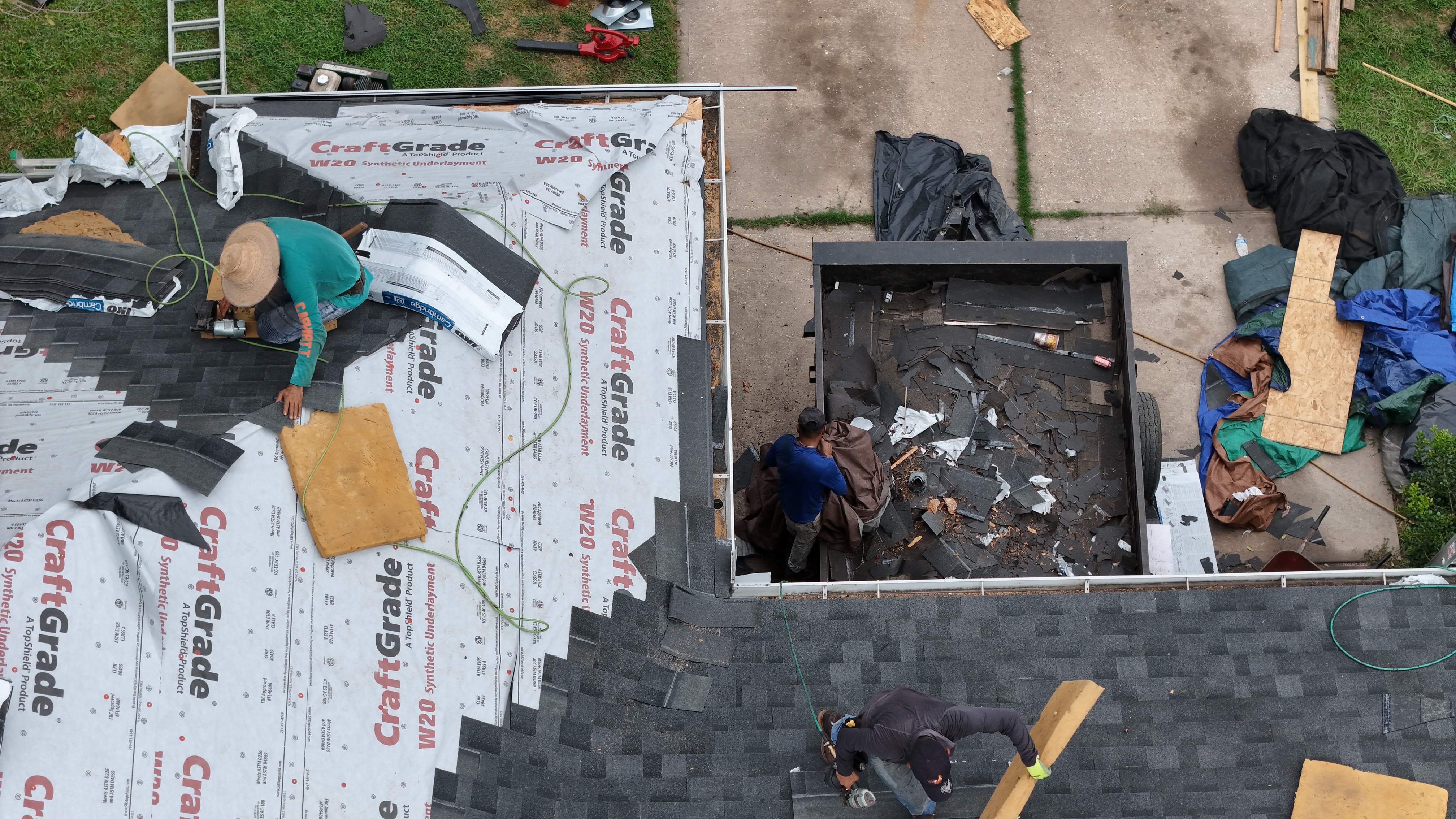 Charcoal Shingle Roof Replacement — North Houston, TX by PL Roofing & SB Roofing, LLC.