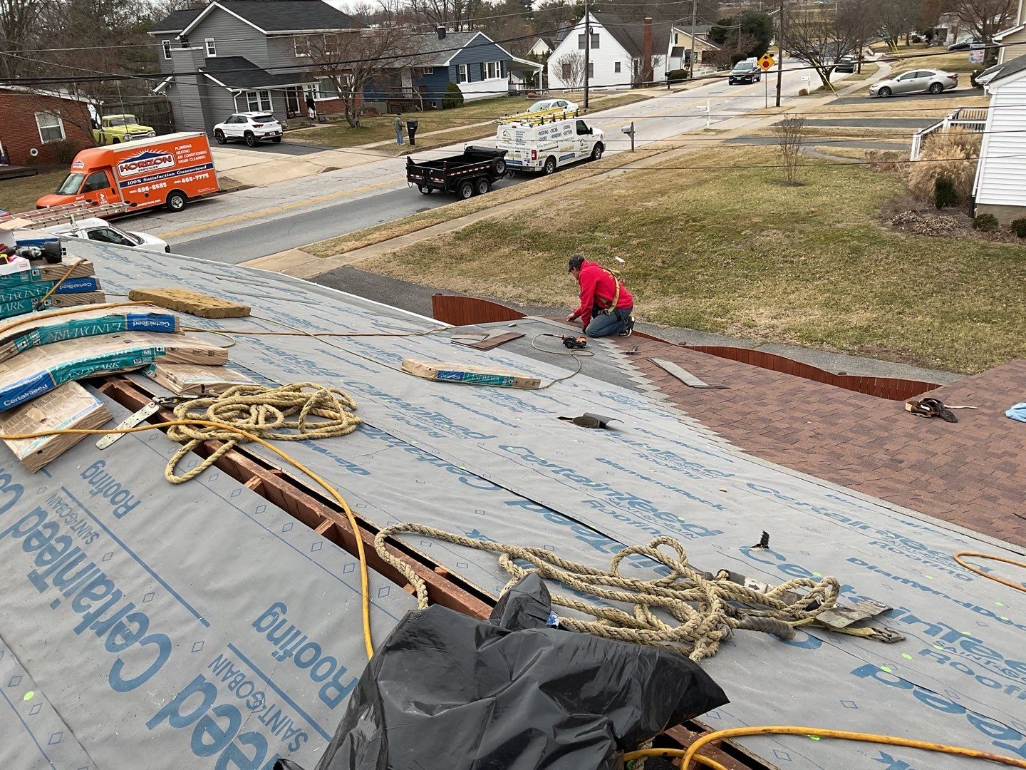 Residential Roofing Installation using CertainTeed Shingles by Alpha Design Services