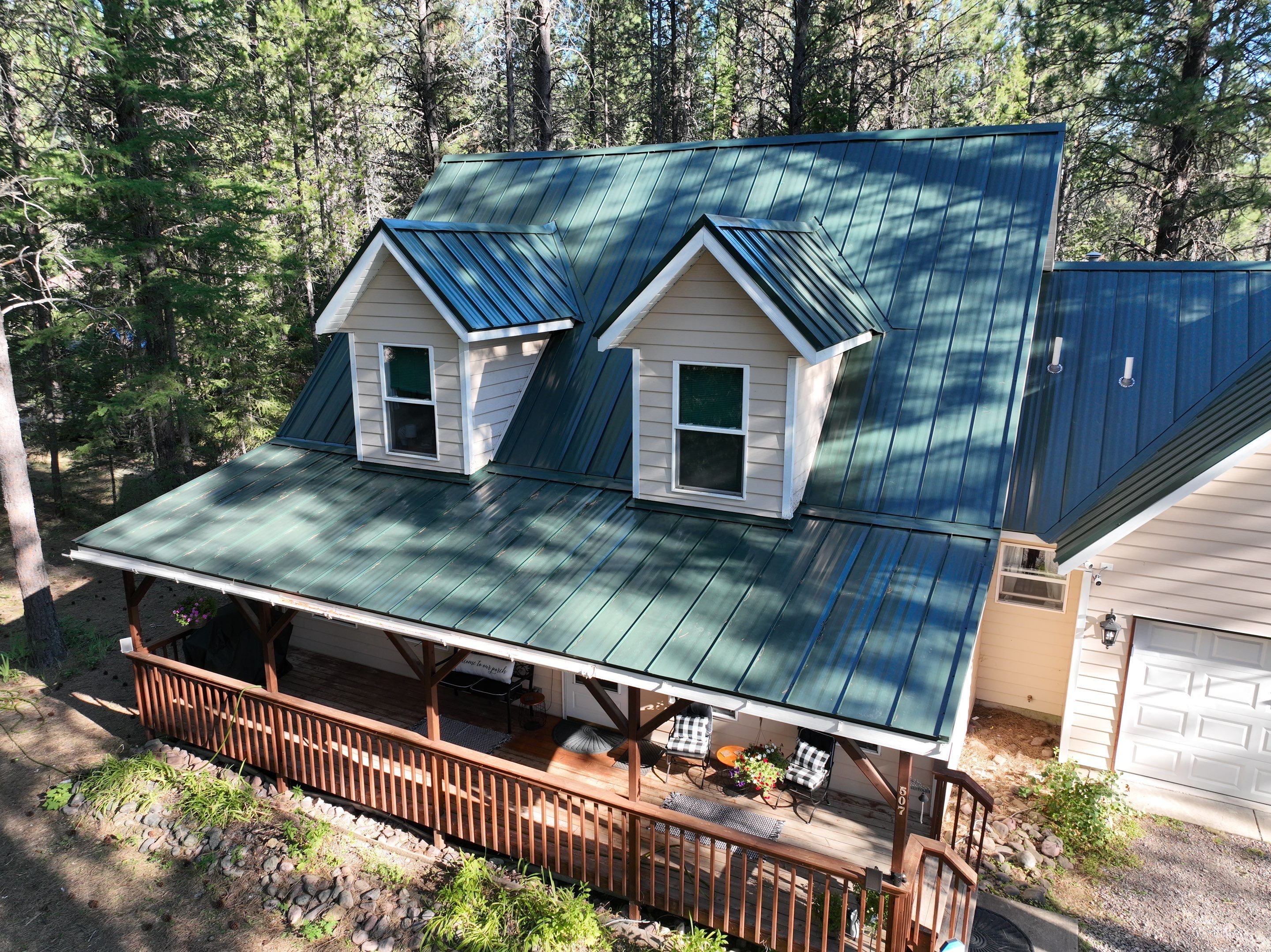 Green Snap Lock Standing Seam  by Montana Roofing Solutions