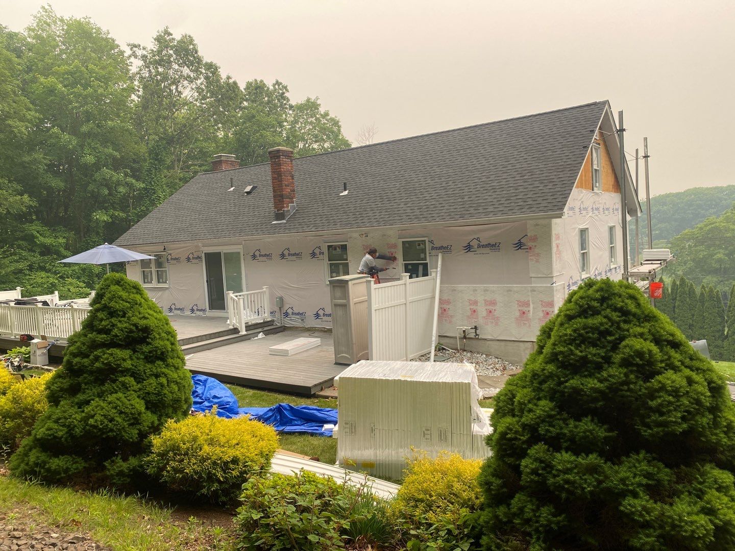 Siding Installation using Certainteed Monogram Smokey Gray by A Plus Exterior