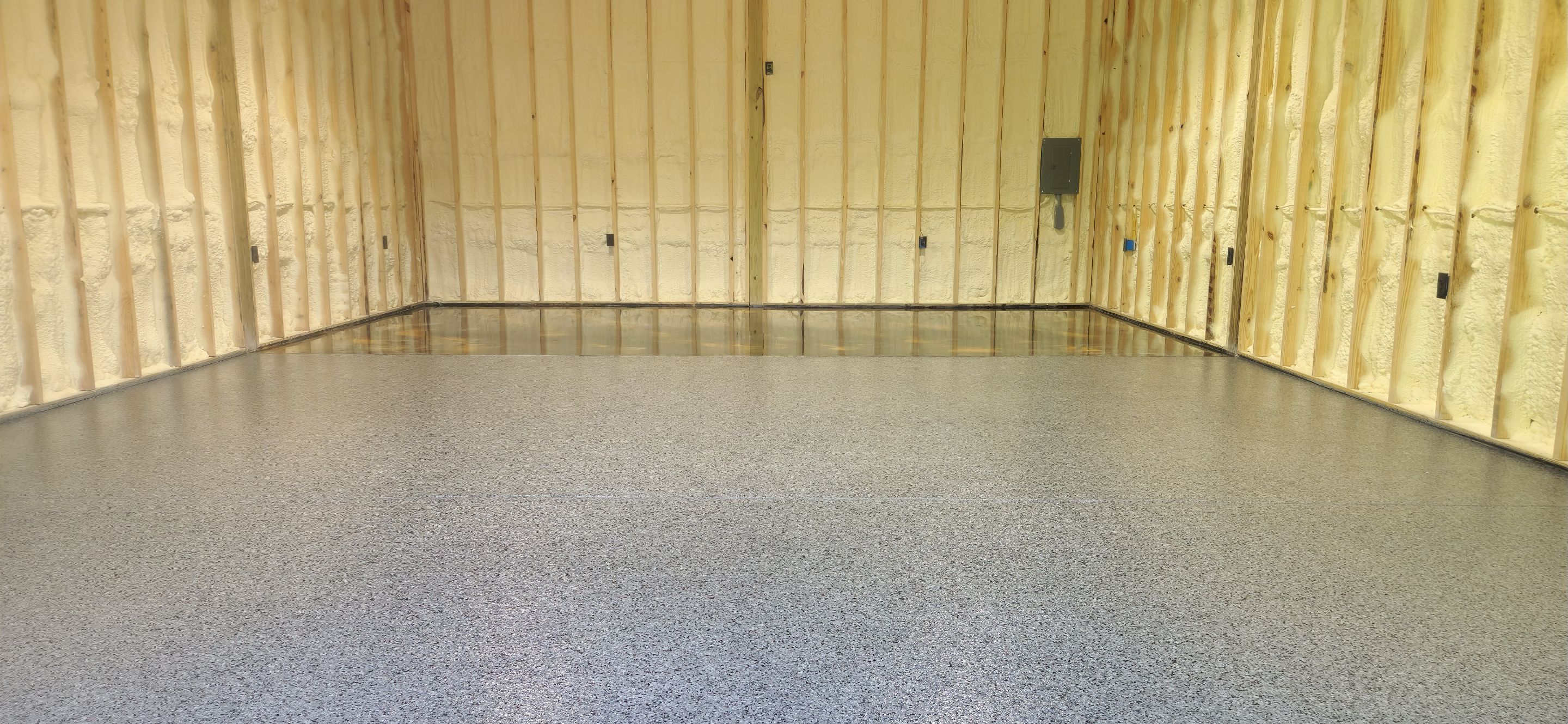 Amazing Standalone Garage + Metallic Epoxy by Elite Floor Solutions