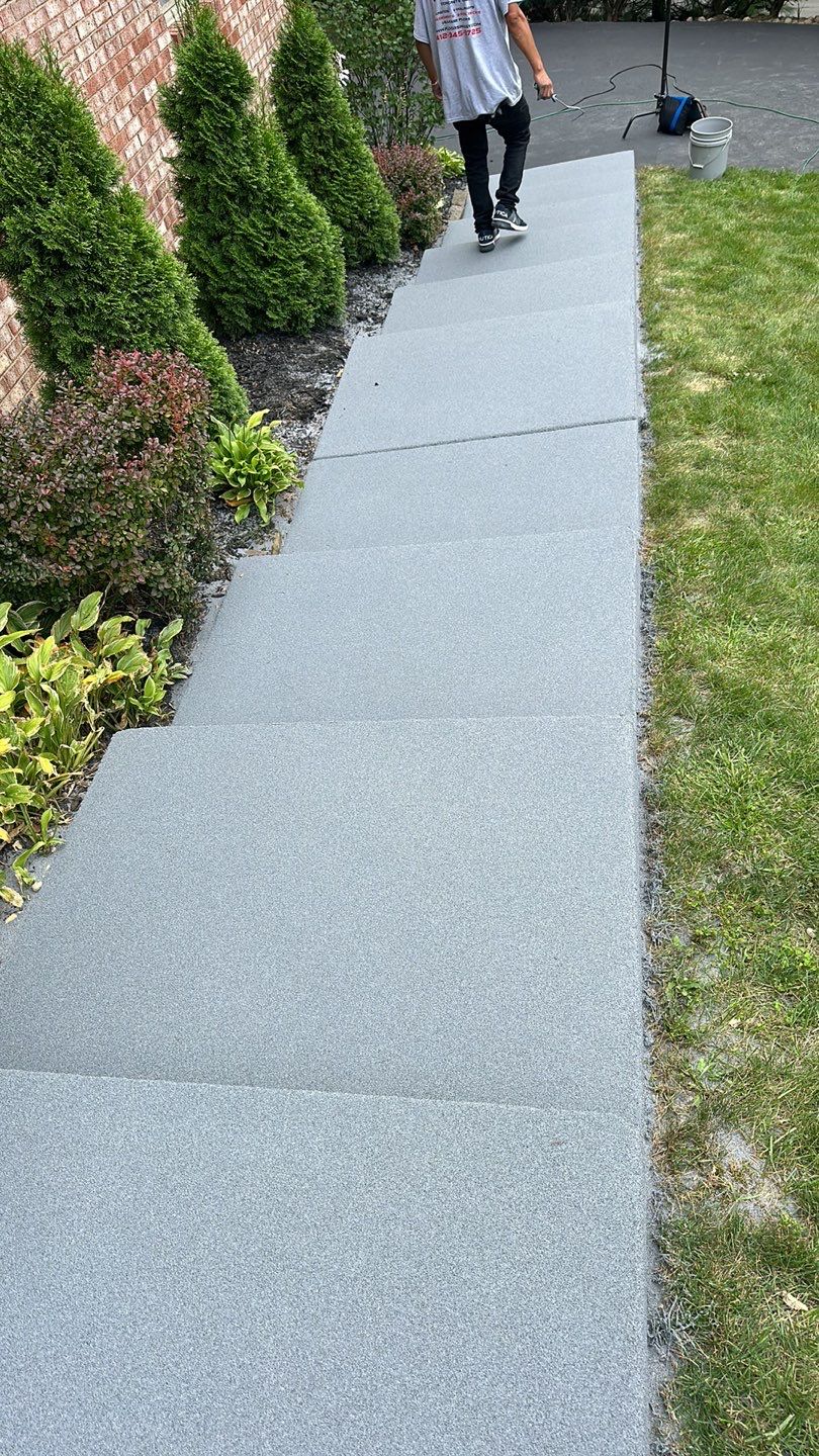 Twilight Garage, Walkway and Porch Project in Pittsburgh by Floors in a Day, Inc