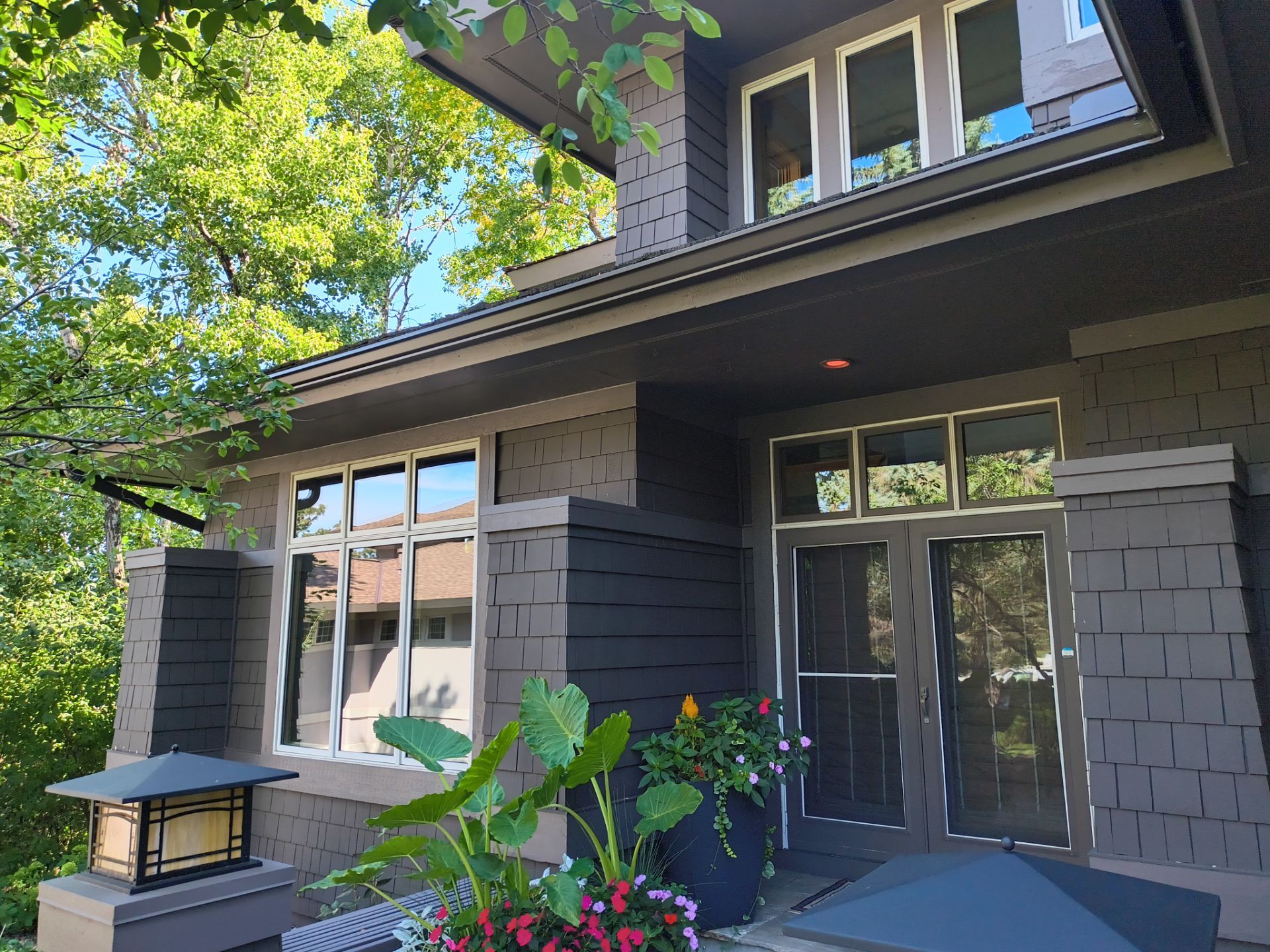 6" Bronze Seamless Gutters with Leaf Exterminator Gutter Protection – Minneapolis, MN by Next Level Seamless Gutters / Exteriors Inc.