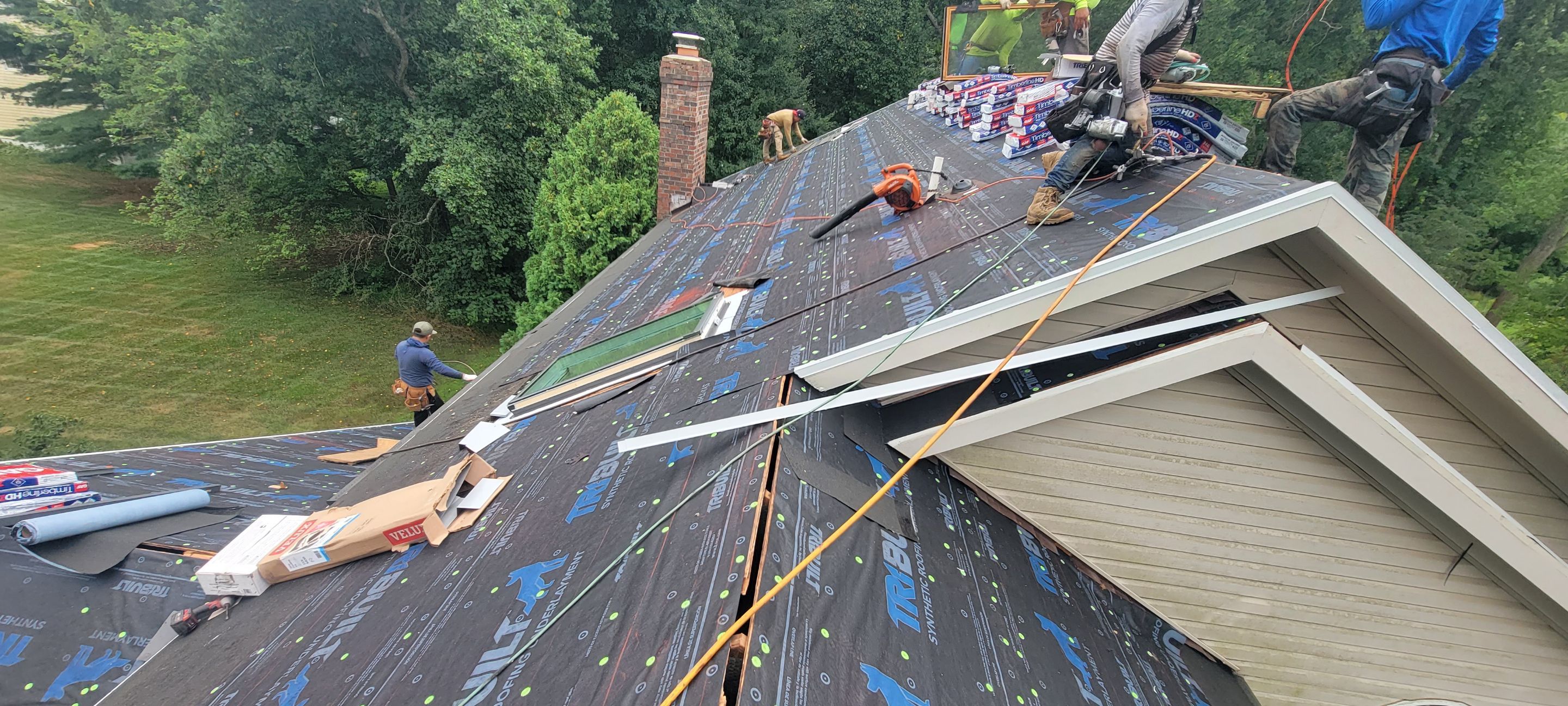 Roof Installation using GAF Timberline HDZ by ExteriorPros