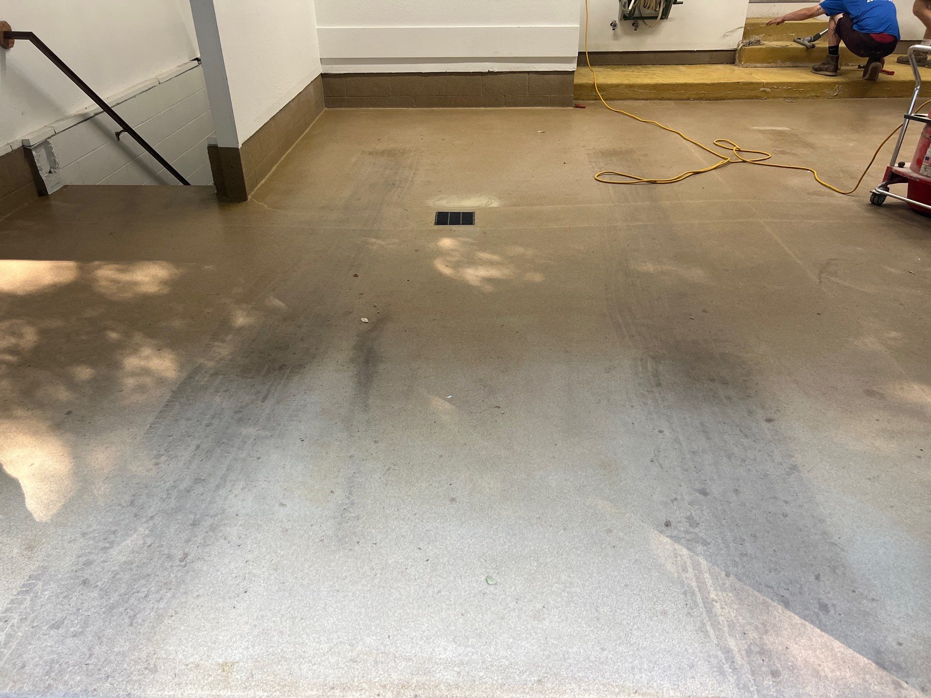 Exterior Siding Repairs and Epoxy Flake Floor in Spring Lake by Gordon Painting