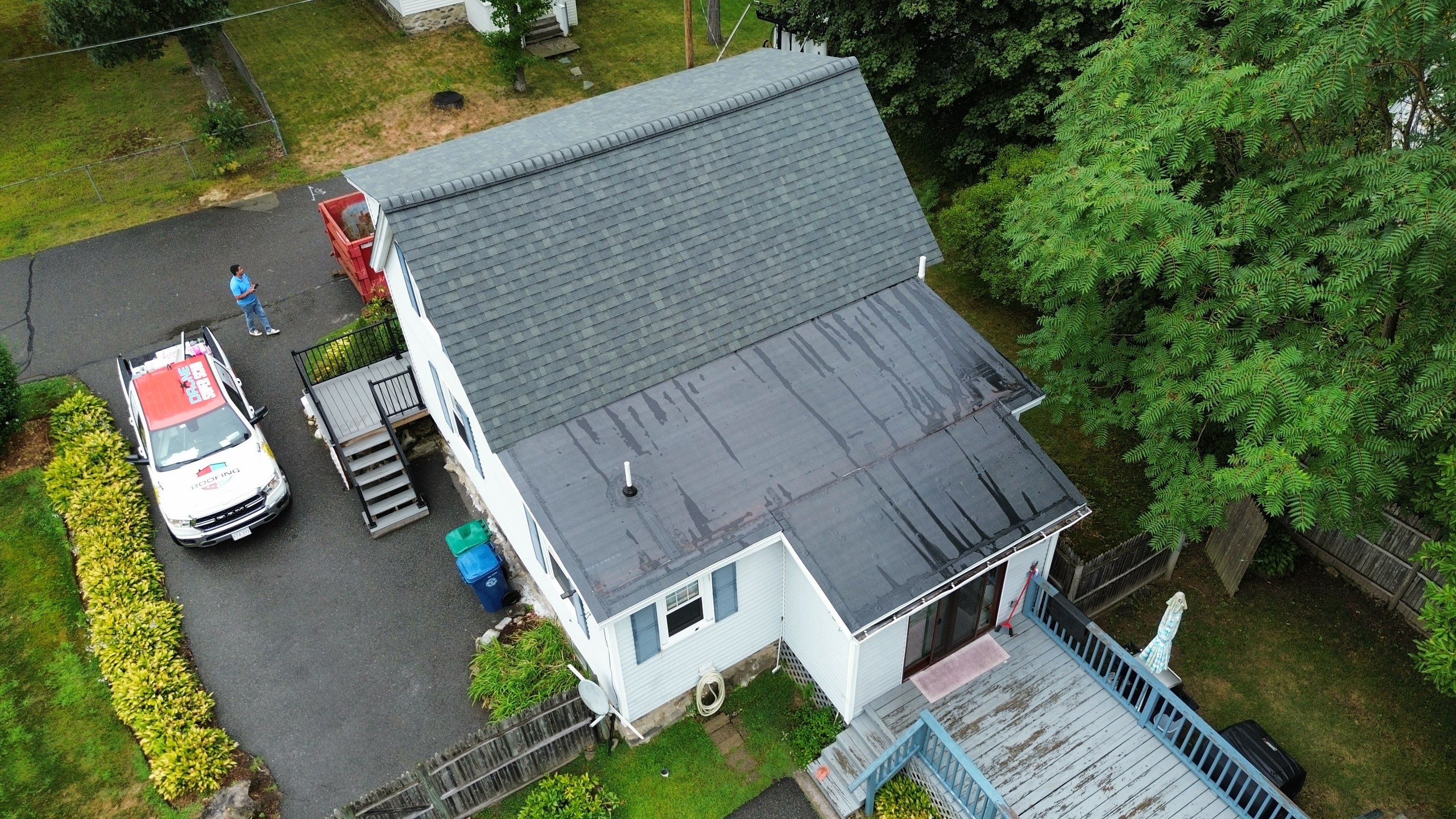 Roof Replacement & EPDM Flat Roof Installation, Billerica, MA by Mighty Dog Roofing of Greater Middlesex County