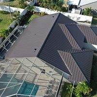 24ga 1.5" Mechanical Seam Dark Bronze by Total Roofing System The Metal Roof Experts