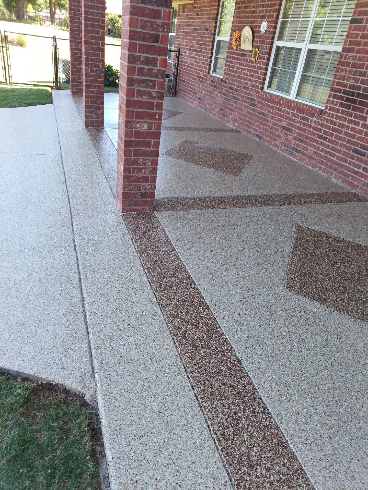 Patios in Pecan with Chestnut Accent by Copperhead Coatings