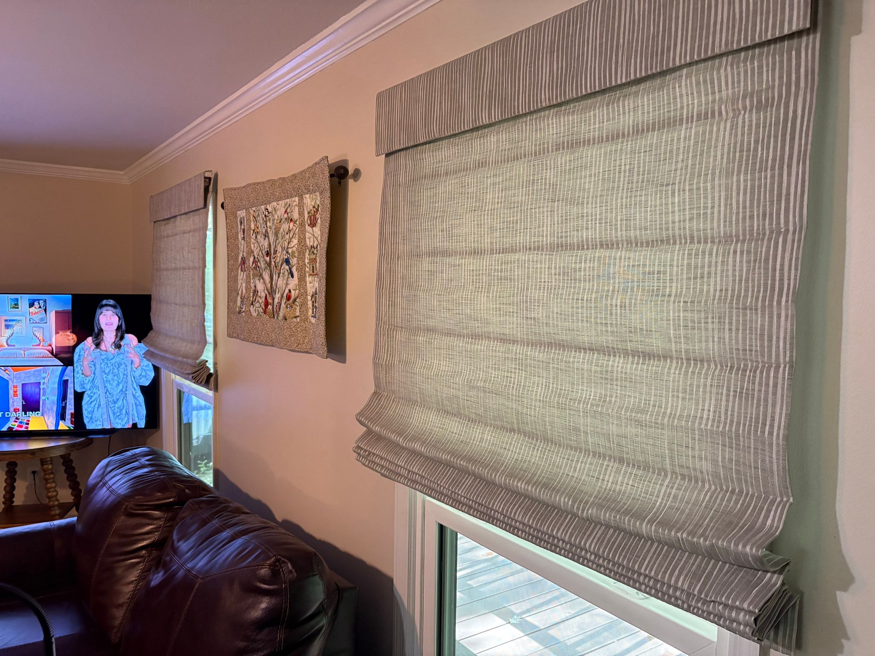 Roman and Roller Shade Project in Huntsville by Blinds and Borders