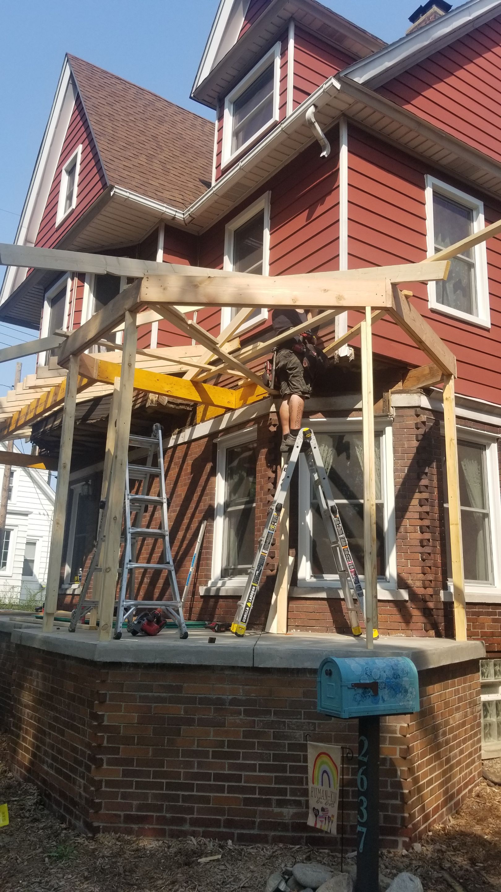 Custom Front Porch on Historic Home by Northwest Construction 