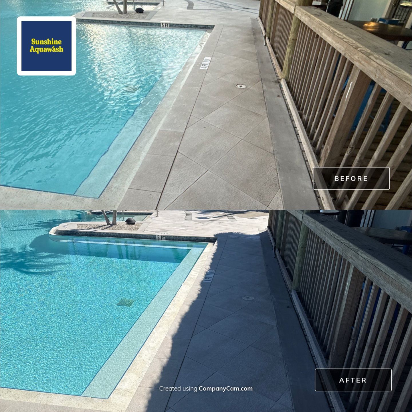 Hotel Pool Deck Cleaning at Compass Hotel Near Anna Maria, FL by Sunshine AquaWash