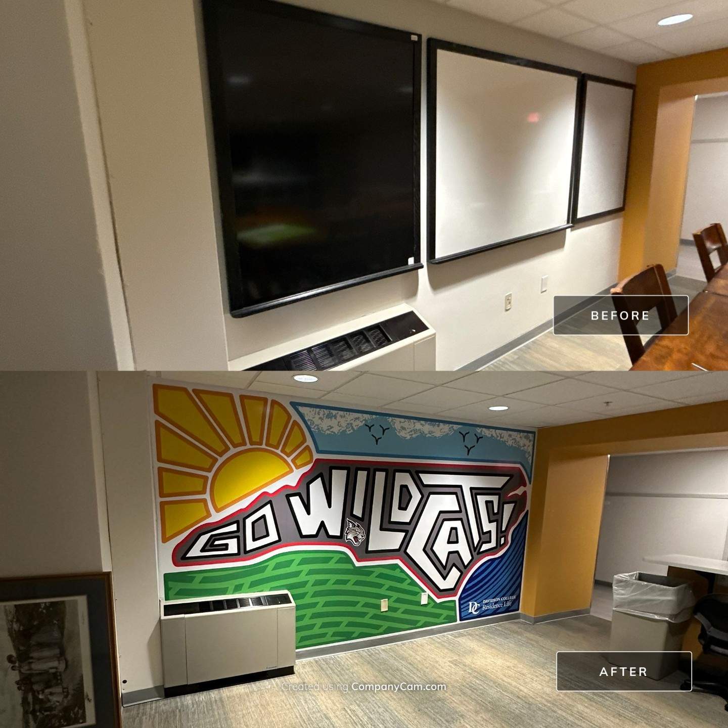 Davidson College - Interior Wall Graphic Installation by QC Signs and Graphics