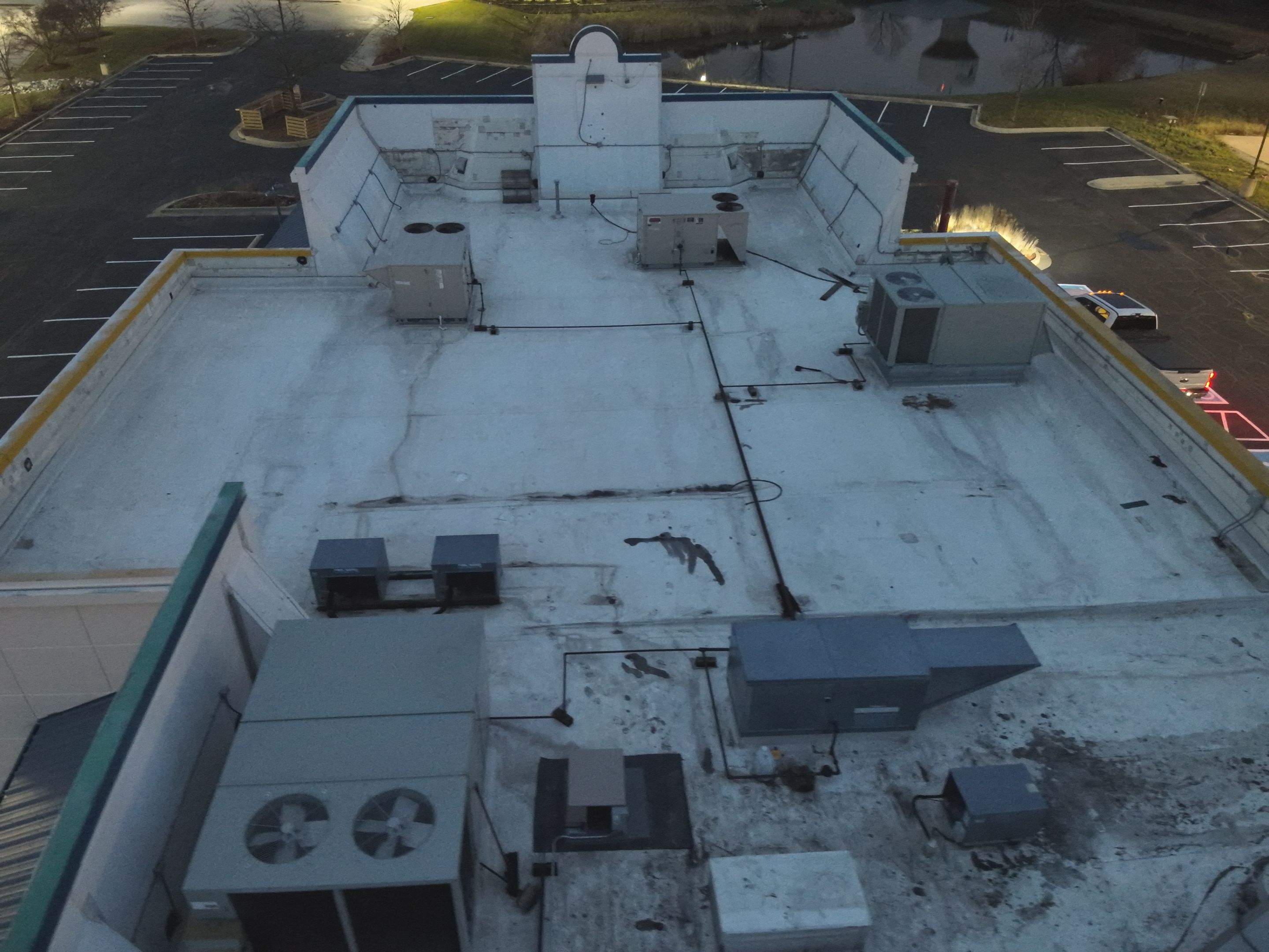 Commercial Roofing Inspection using Thermal Imaging Drone by Total Restoration Services