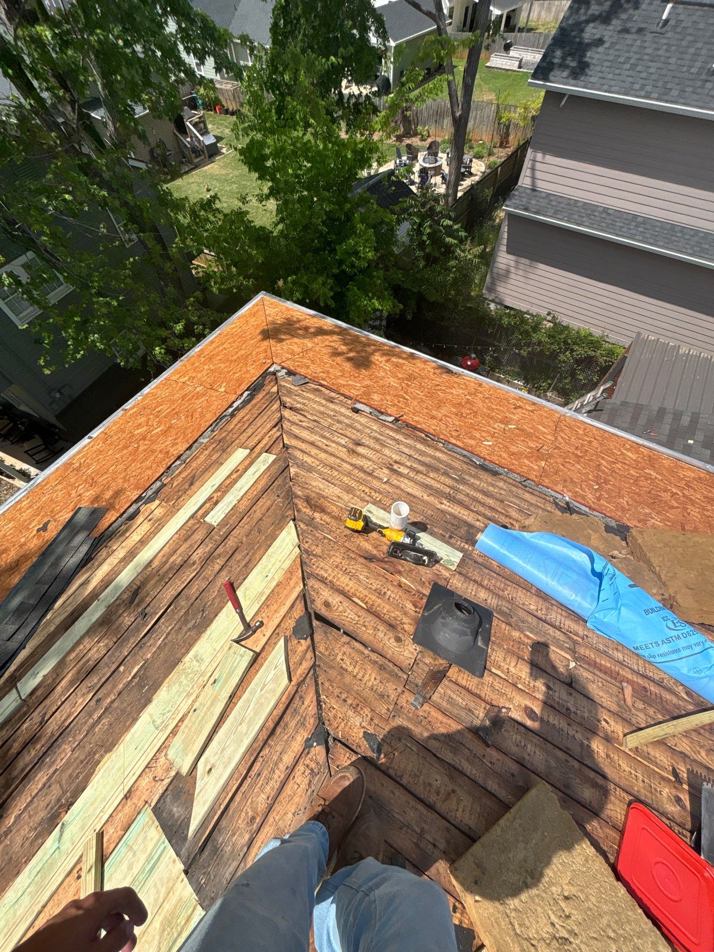 Residential Architectural Shingle Roof Installation and Decking Repair in Greenville by Roofers LLC