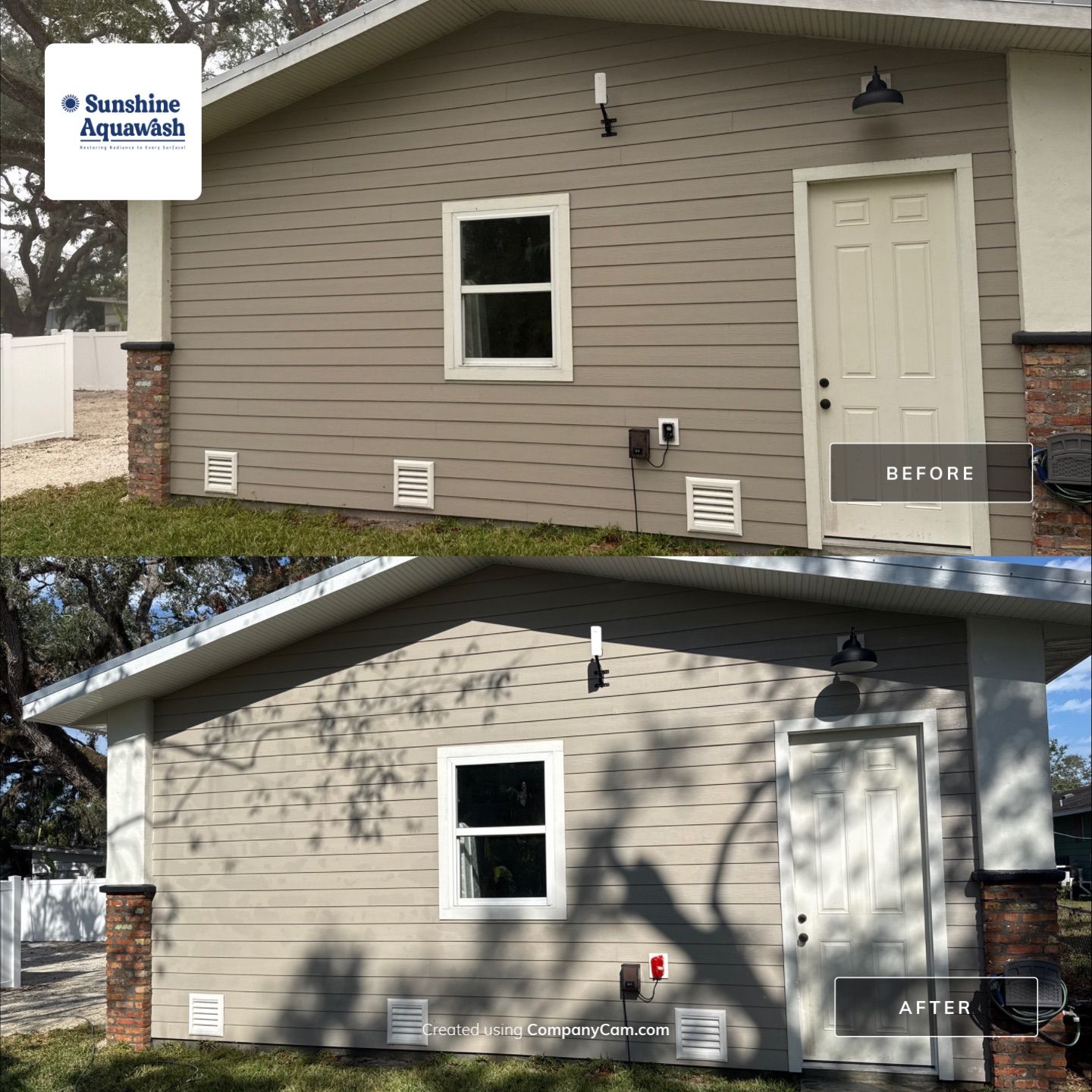 2-Story House Wash and Garage Pressure Washing in Palmetto, FL by Sunshine AquaWash