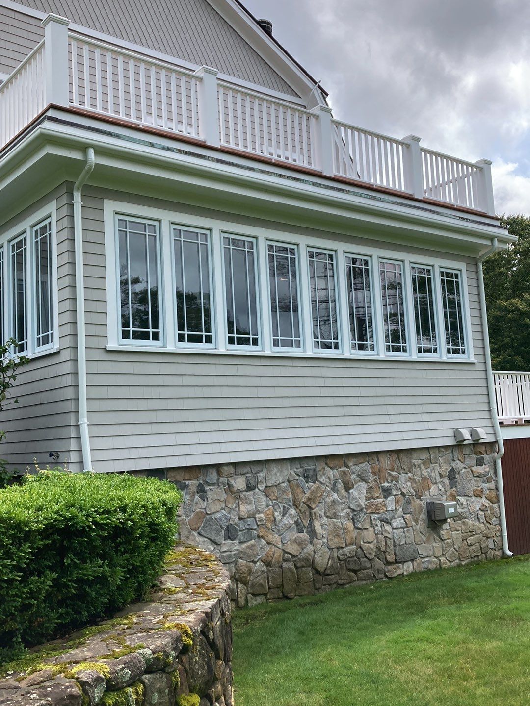 Gutter Installation using 4x6 Fiberglass Gutter with Moulding in Duxbury, MA by Gutter Pro Enterprises