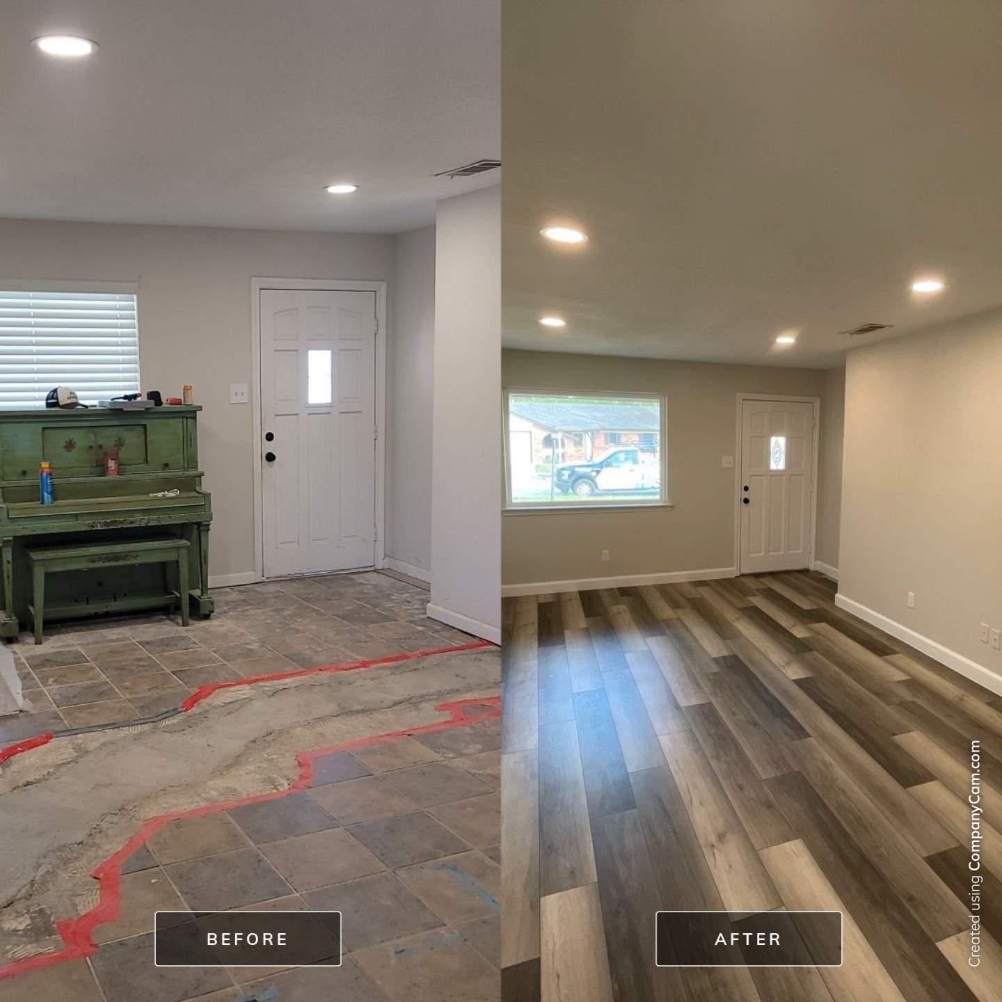 Interior flooring project by Springtree Restoration 