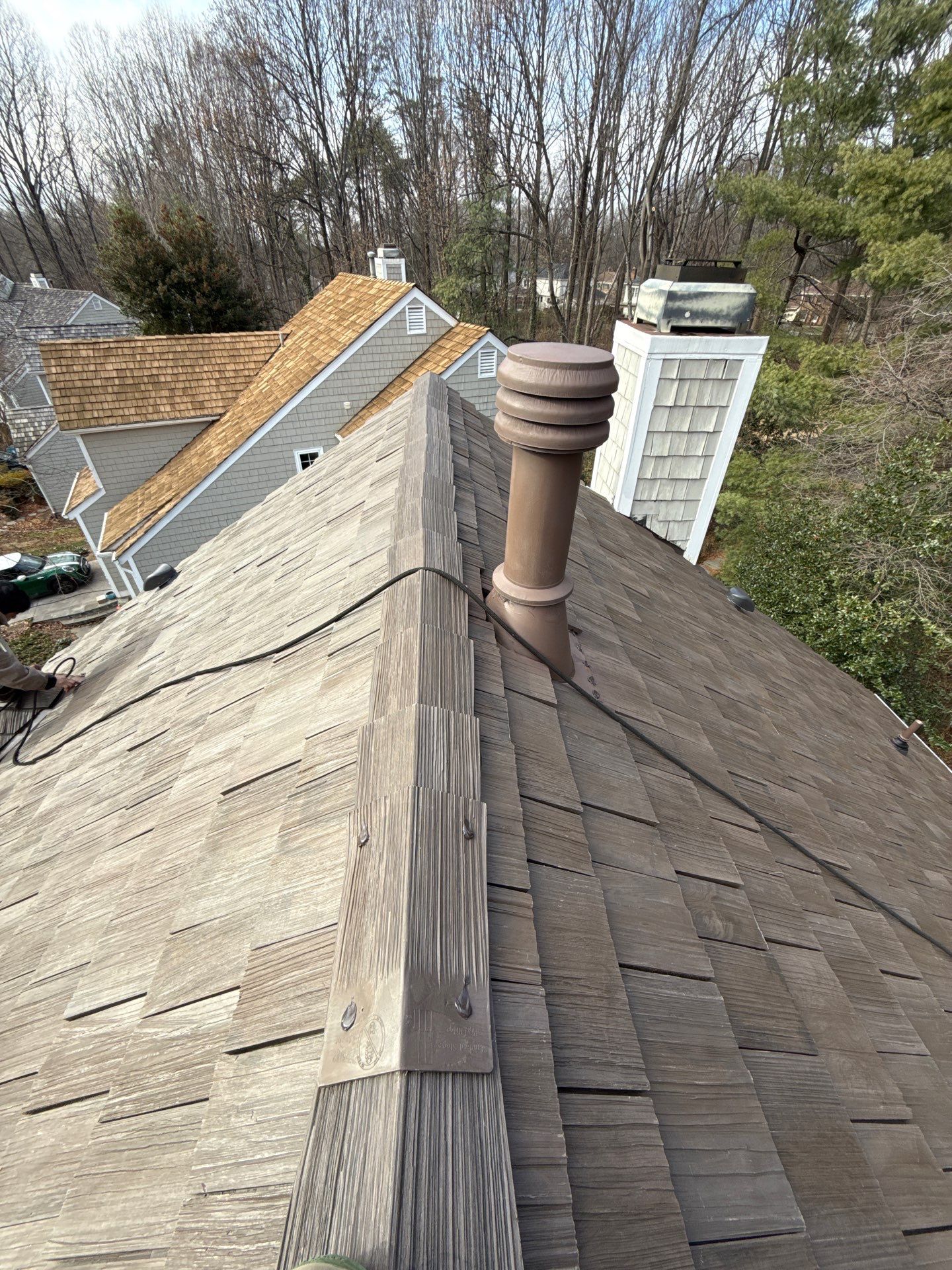 Reston :  Residential Roof Replacement with Brava Synthetic Cedar Shake Class C Natural  by RM Banning, Inc.