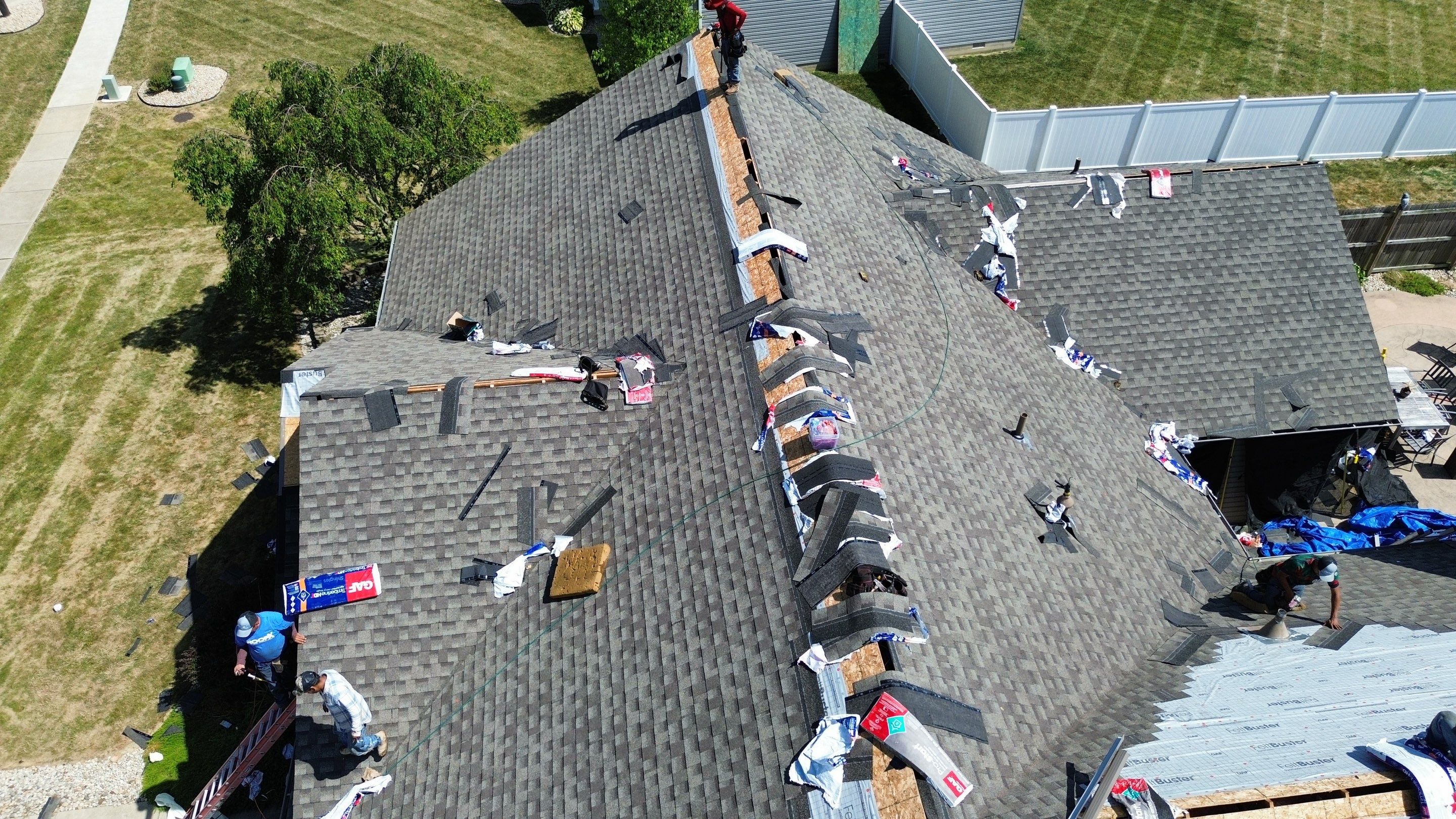 Residential Roofing Installation using Timberline HDZ Shingles - Weathered Wood by RoofX 