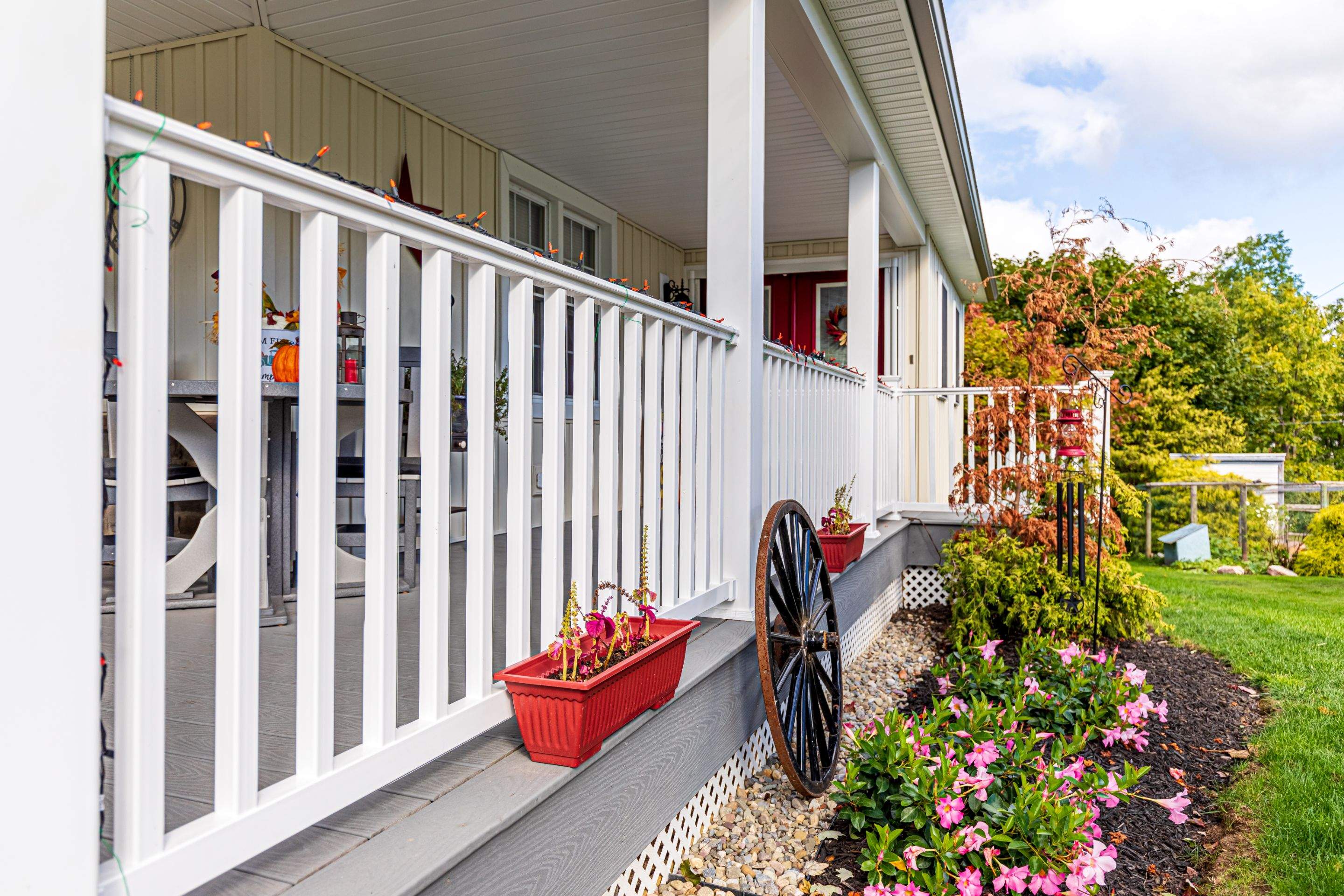 Metal Roof-pewter gray   New deck by Esh Builders