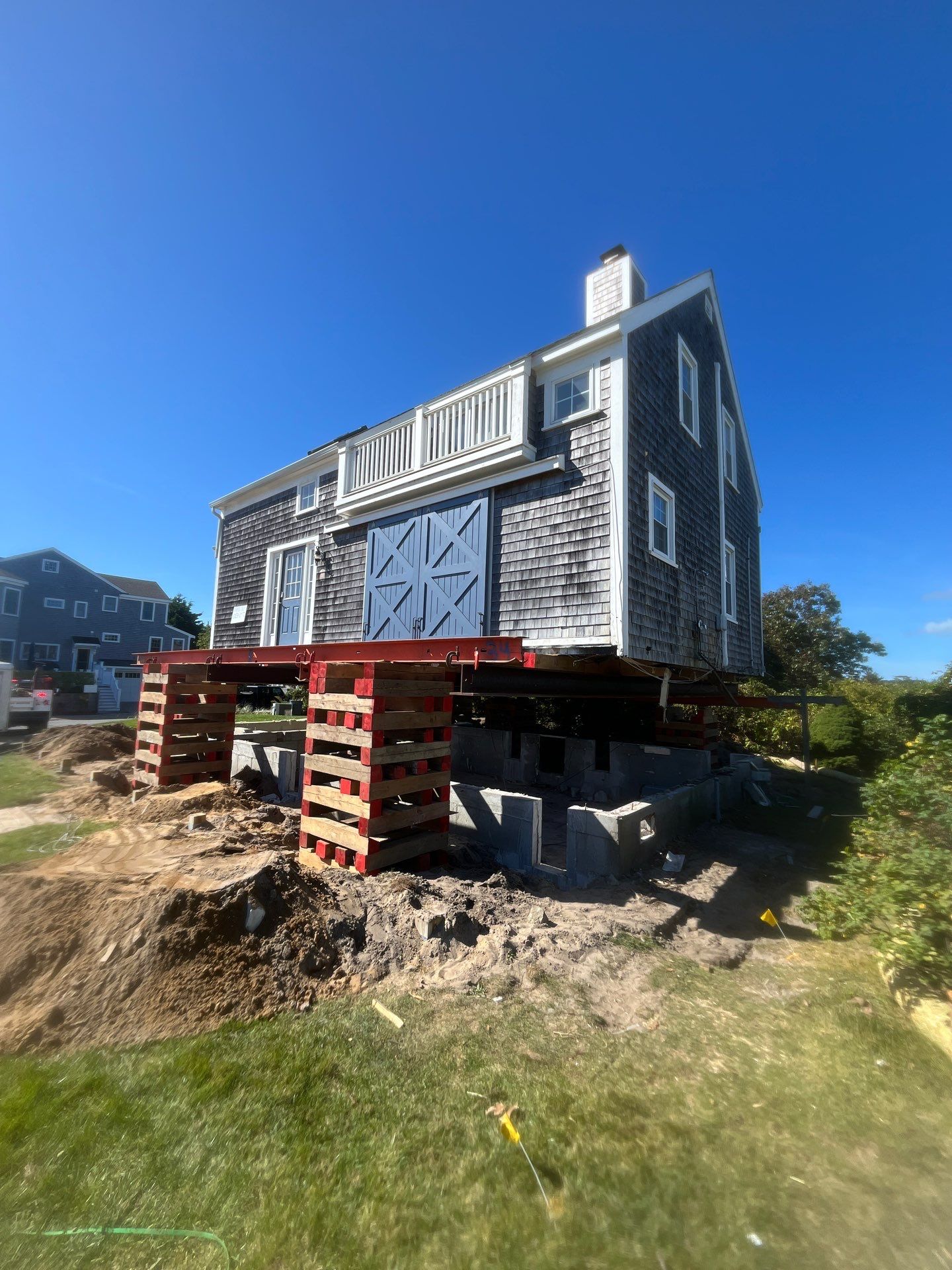 House Elevation and Structural Foundation Reconstruction in West Yarmouth by Lewis Bay Management