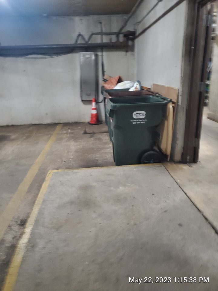 Parking garage using Hot water by Northern Power Washing LLC.