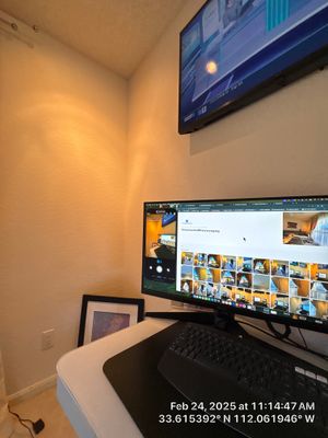 pressure washing using water