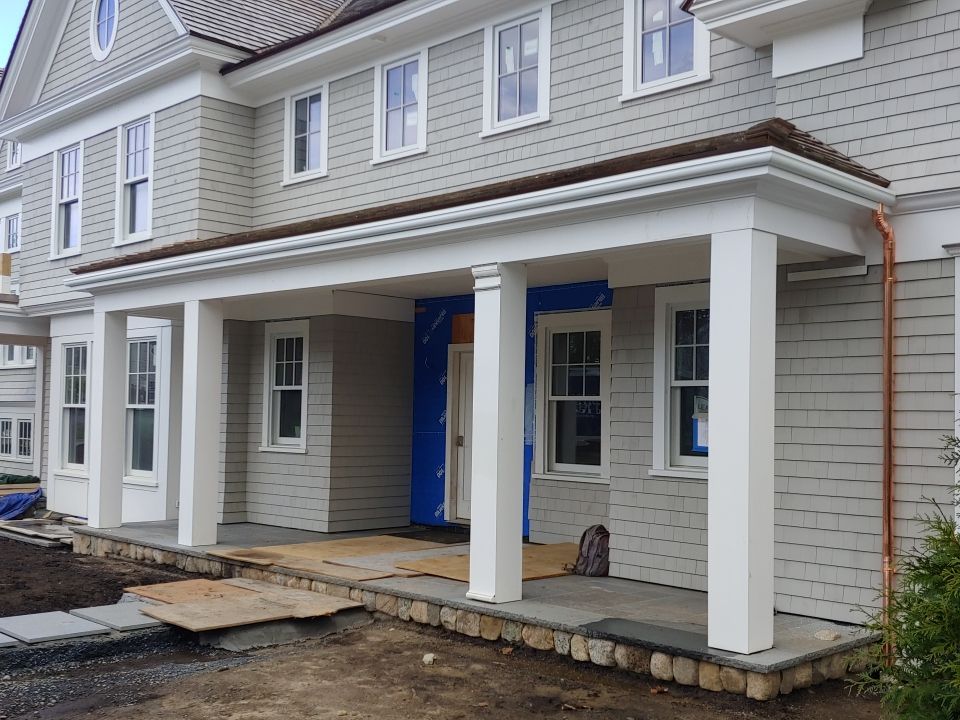 Gutter Installation using 4x5 FiberGlass Gutter in Duxbury by Gutter Pro Enterprises