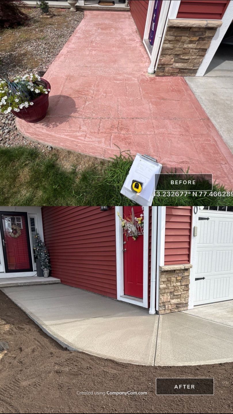 Pittsford Broomed Finished Walkway by NG Masonry & Construction LLC