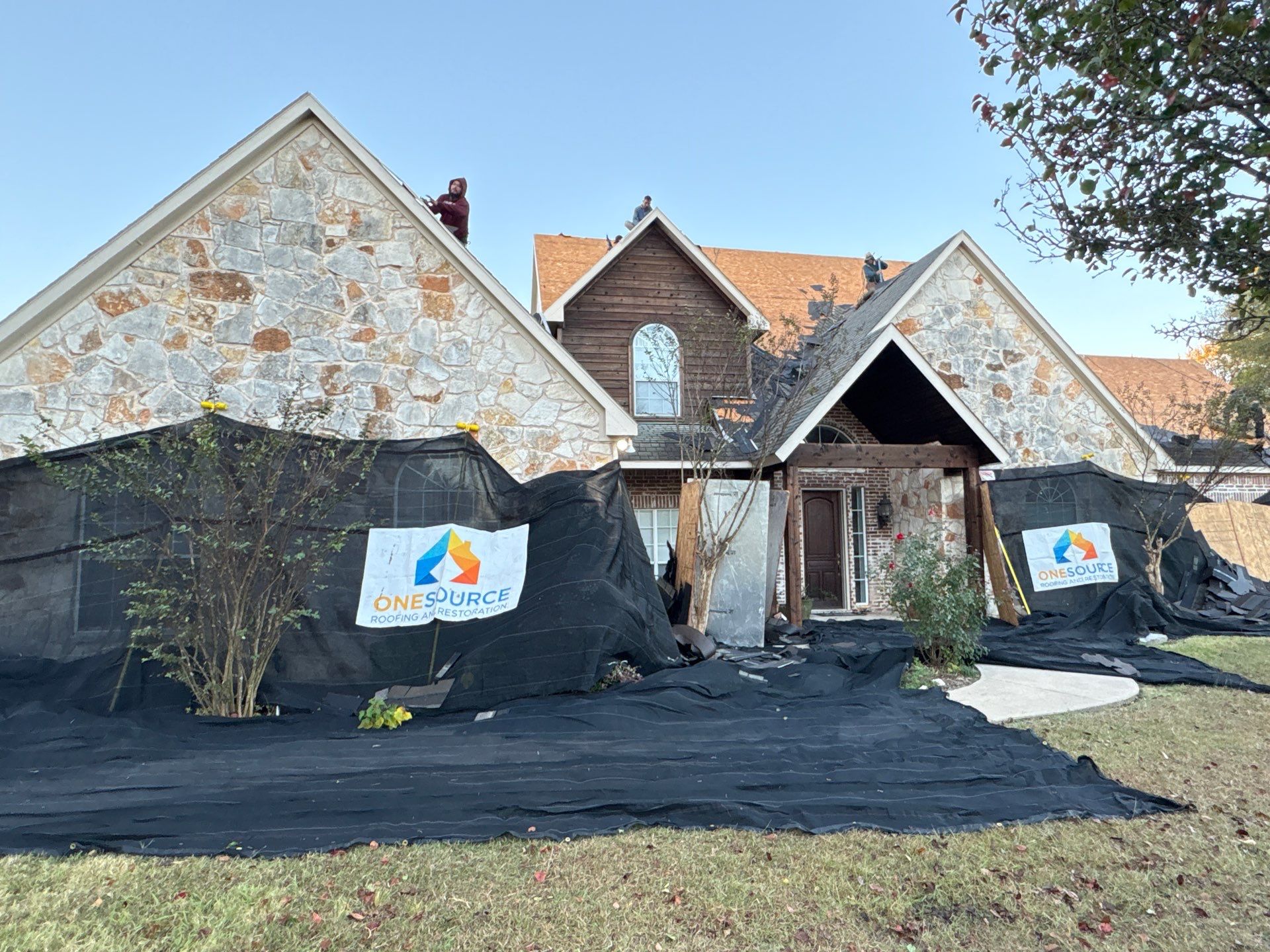 Residential Roofing Installation using IKO Royal Estate Harvest Slate by OneSource Roofing and Restoration