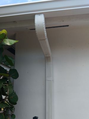 K-Style Seamless Gutter Installation using 3X4 Elbow Downspout in Marco Island, FL 