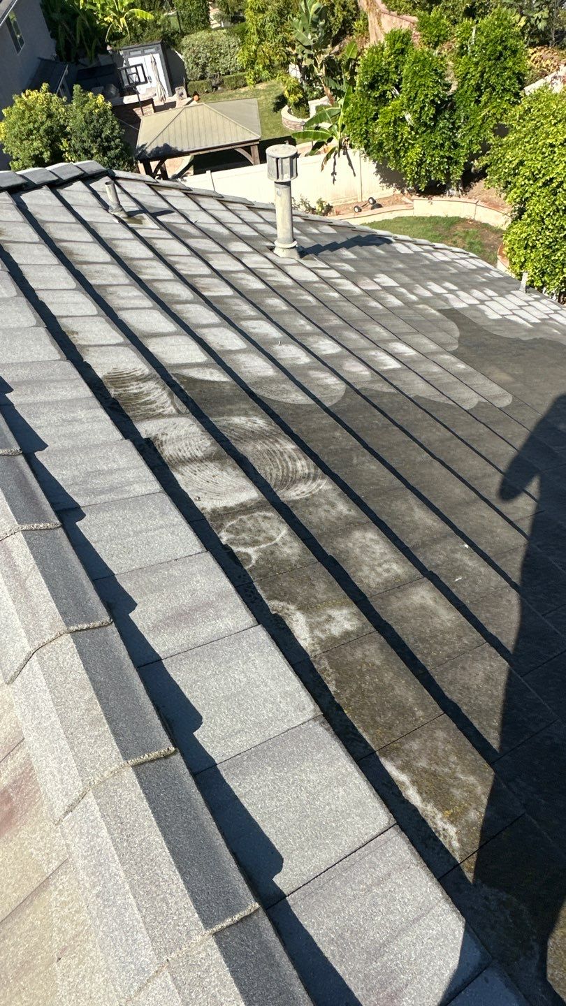 Powerwashing a Roof in Irvine by Property Cleaning Experts, LLC